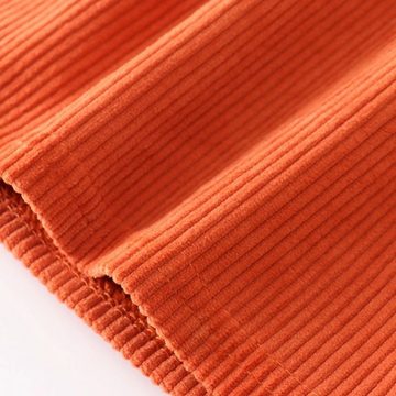 suebidou Midikleid Kleid aus Cord Fuchsdesign Mädchenkleid orange (110-tlg)