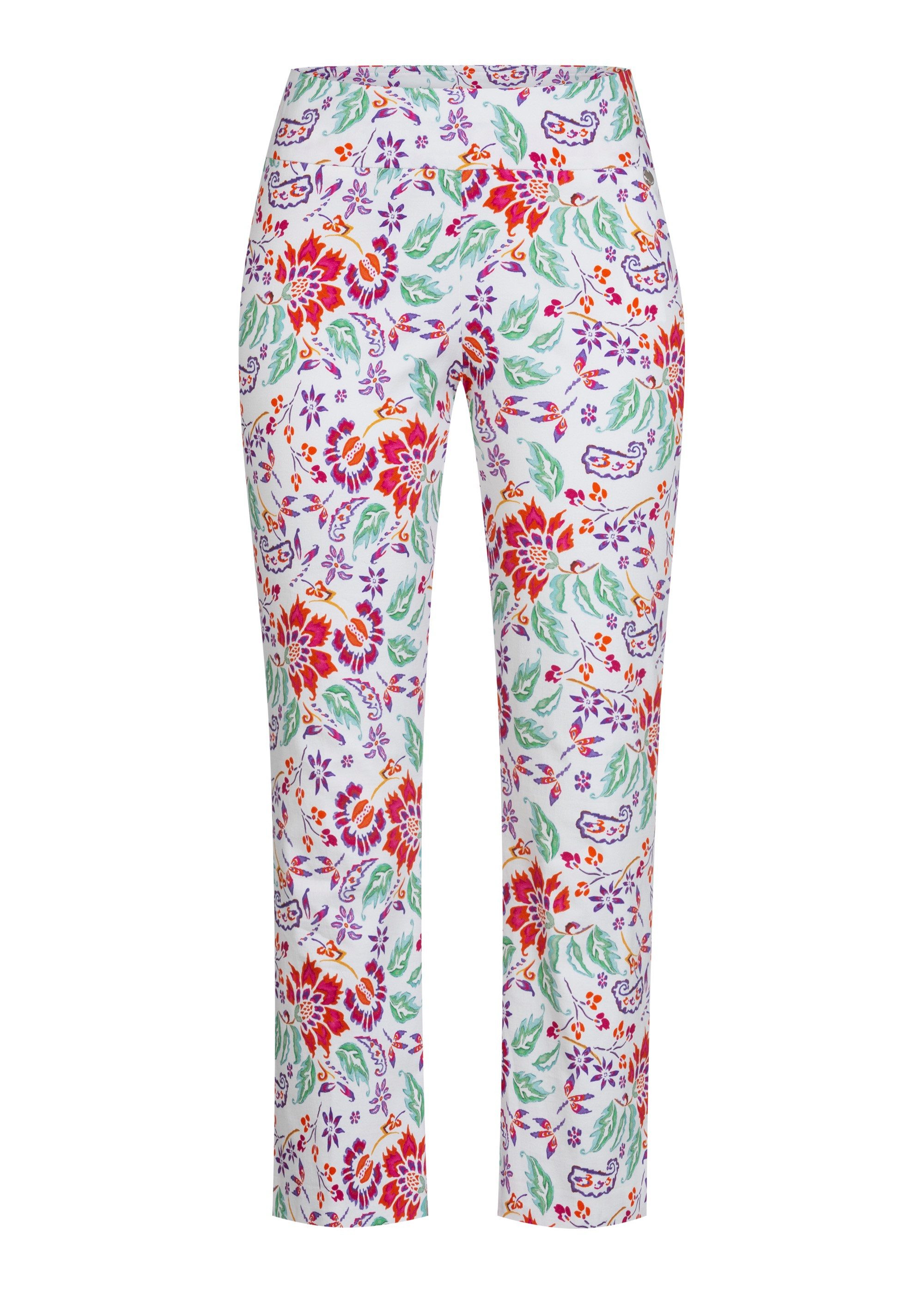 Stehmann fabric trousers with floral pattern