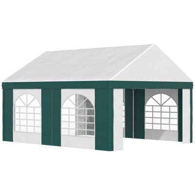 Outsunny Pavillon »abnehmbare Seitenwände, Stahl+Kunststoff, 5 x 4 m«, mit 3 Seitenteilen, (Set, Pavillon), BxT: 500x395 cm