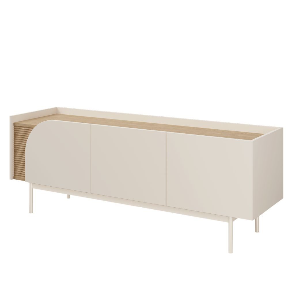 Compleo TV-Schrank mit 3 Türen, modernes TV-Lowboard VELO Zeitlos Design