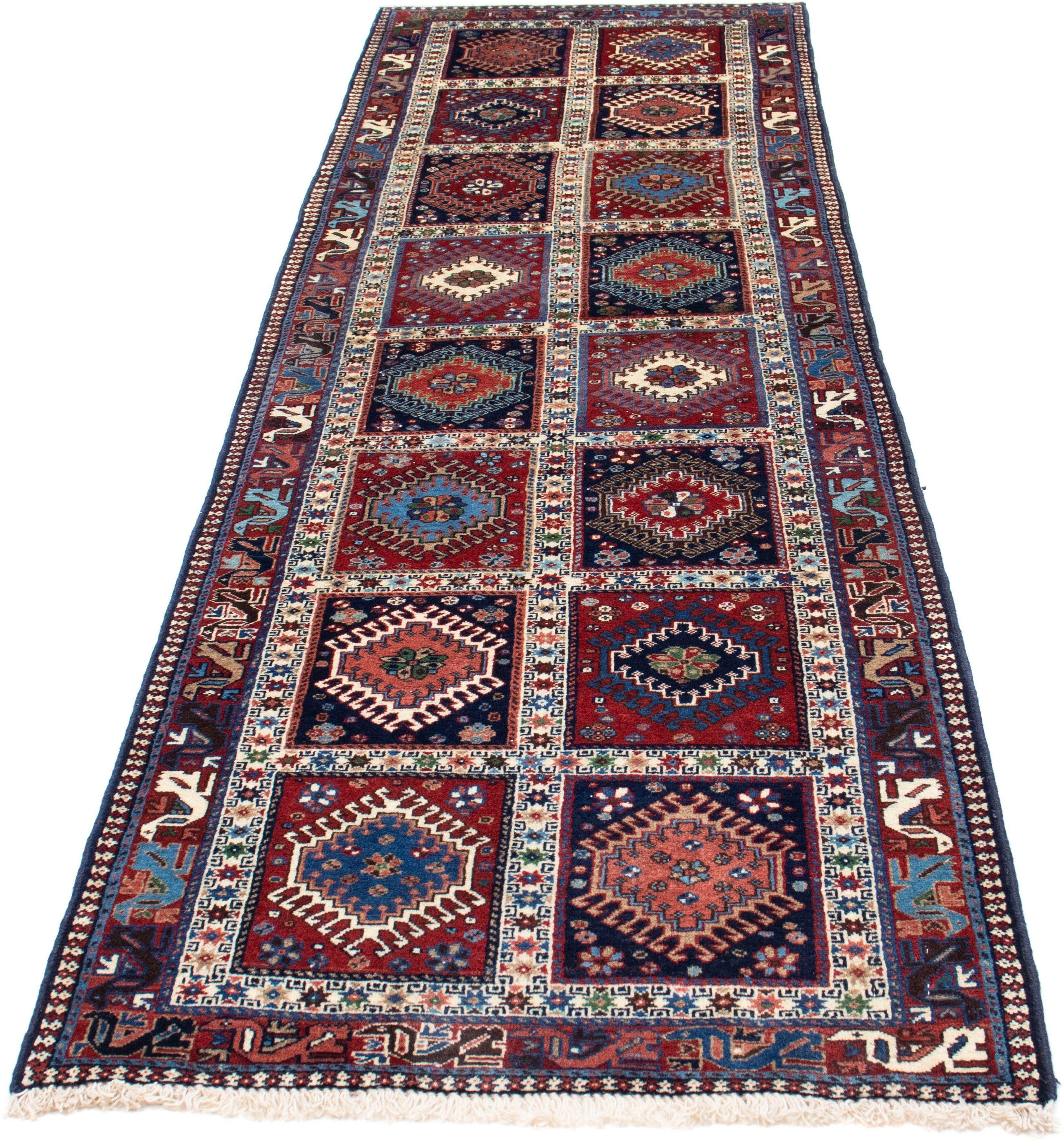 Orientteppich Perser - Nomadic - 294 x 80 cm - mehrfarbig, morgenland, rechteckig, Höhe: 10 mm, Wohnzimmer, Handgeknüpft, Einzelstück mit Zertifikat