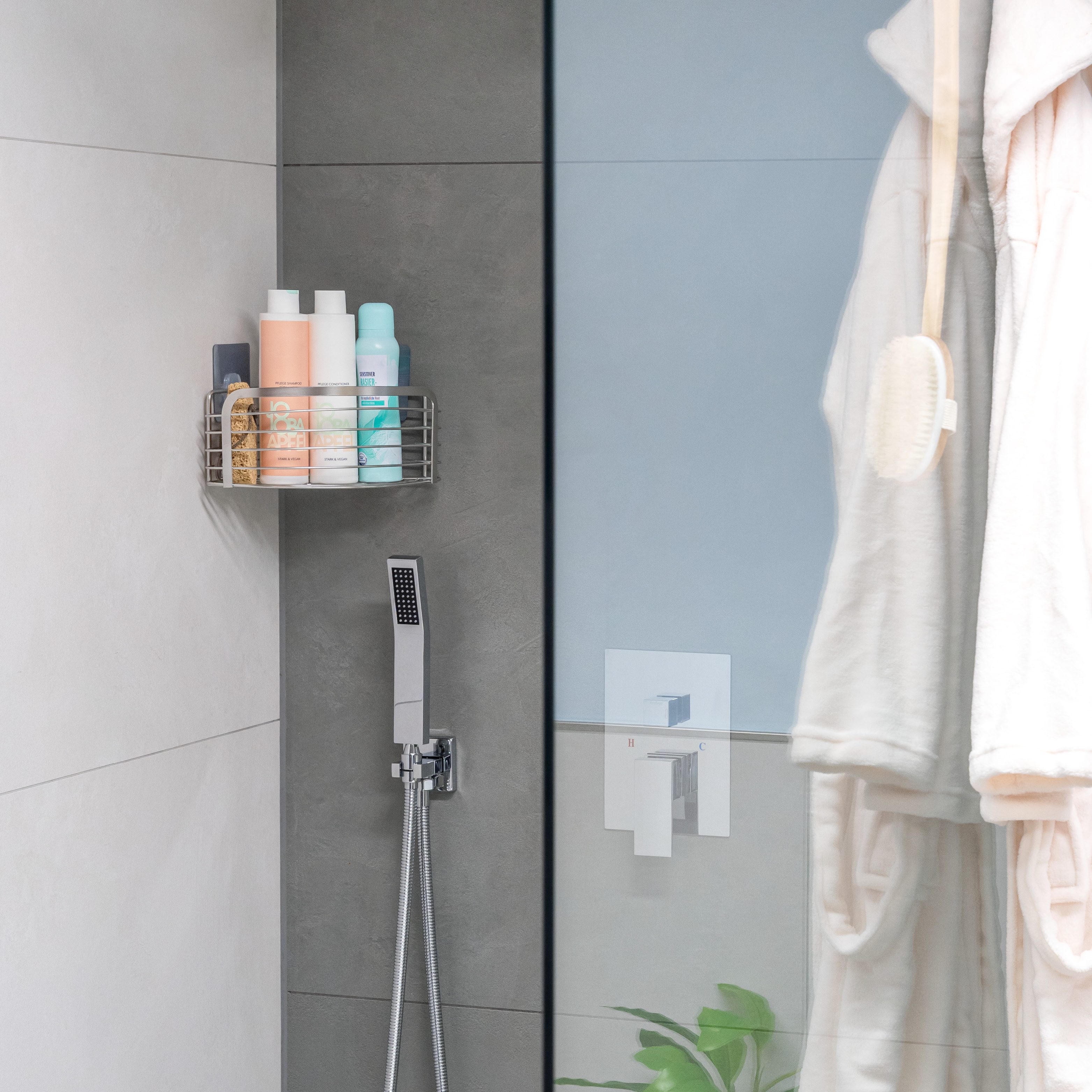 bremermann Duschablage Eck-Ablagekorb, Duschkorb, 2er Set ELENA selbstklebe günstig online kaufen