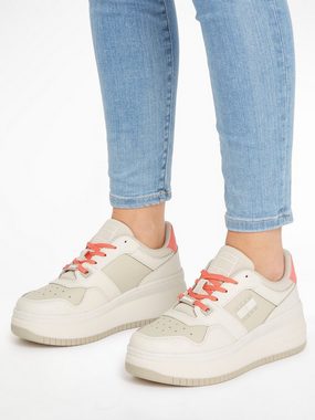 Tommy Jeans TJW RETRO BASKET FLATFORM MIX Keilsneaker in nachhaltiger Verarbeitung, Freizeitschuh, Halbschuh, Schnürschuh