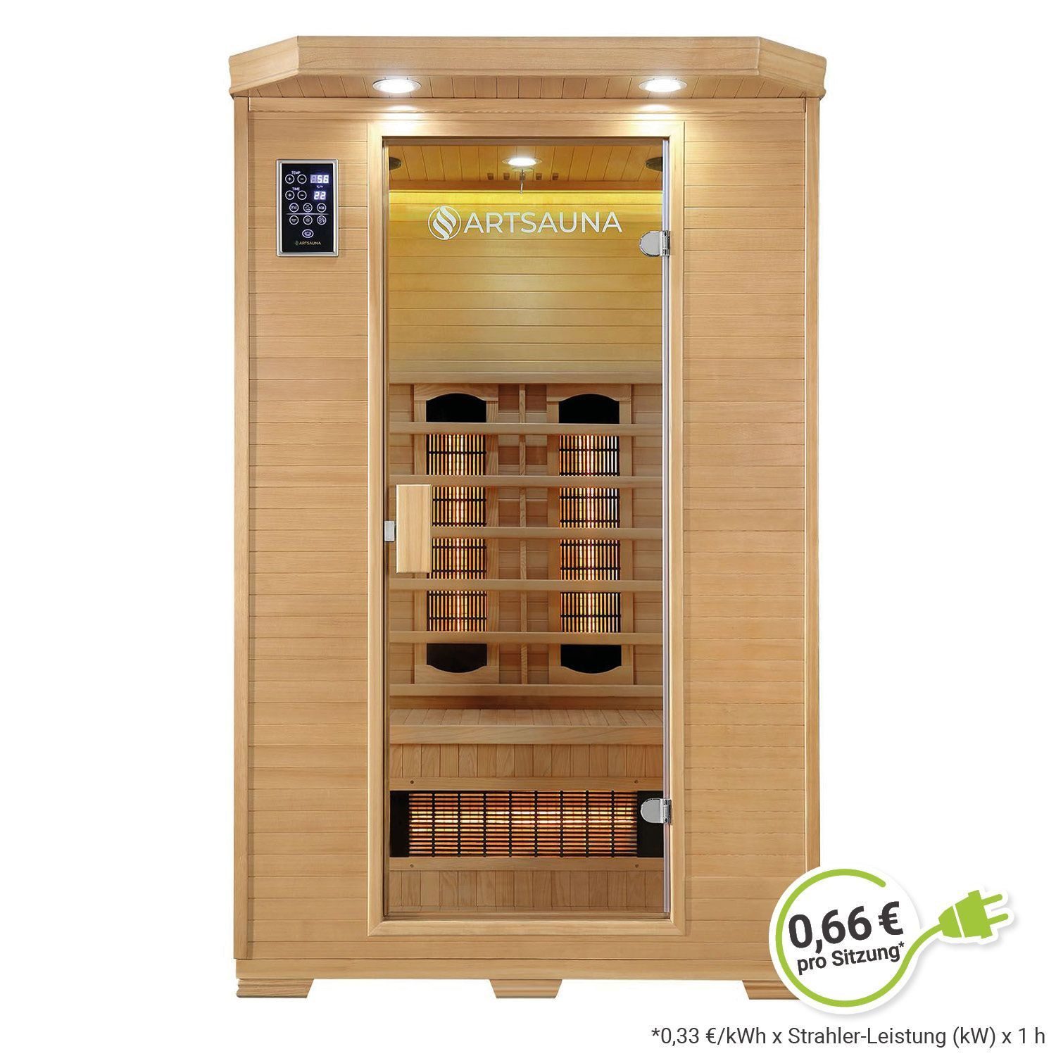 Artsauna Infrarotkabine Oslo, für 2 Personen, Hemlockholz, HiFi-System, Ion günstig online kaufen