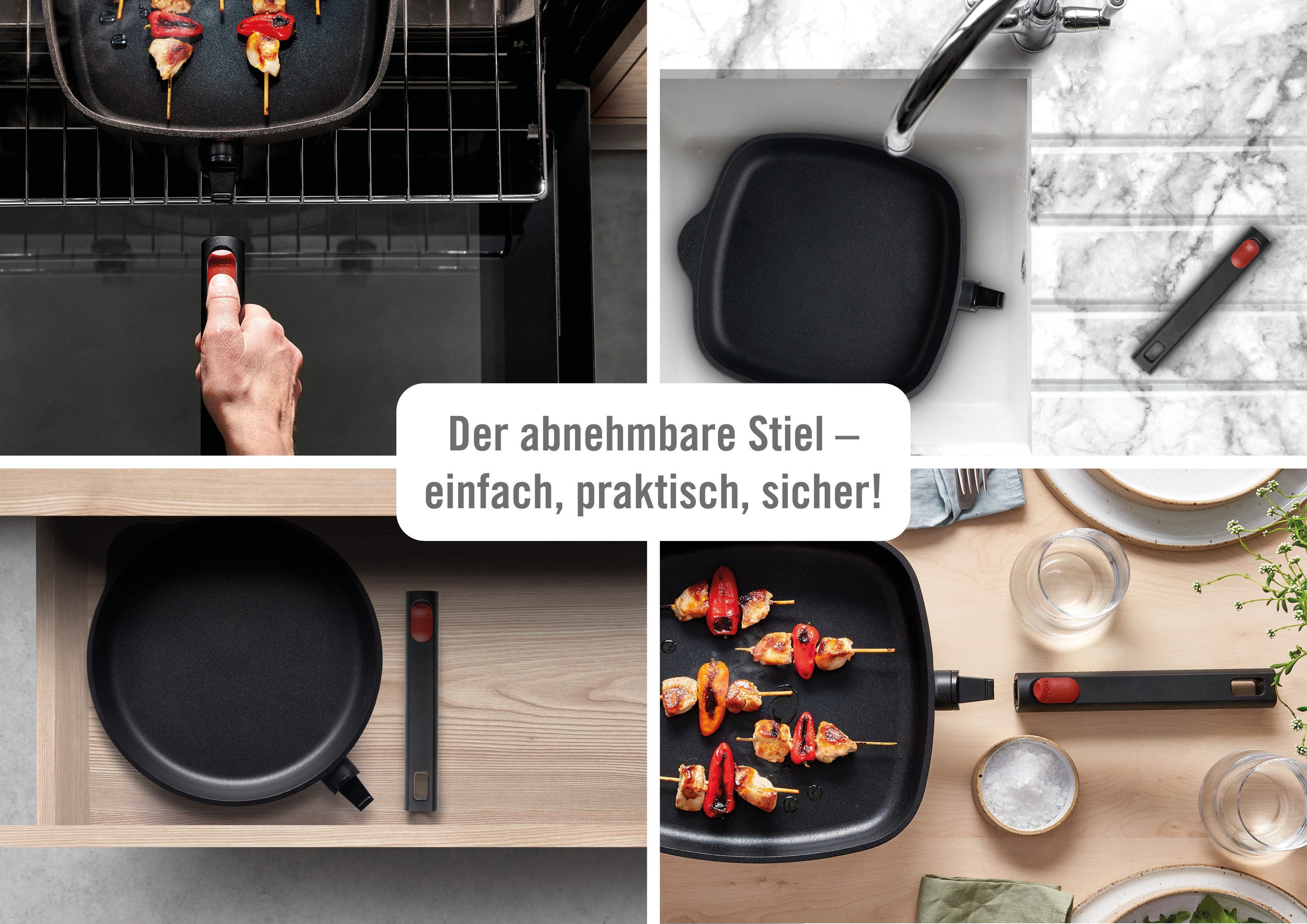 WOLL MADE IN GERMANY Wok Eco Logic QXR, Aluminiumguss (1-tlg)