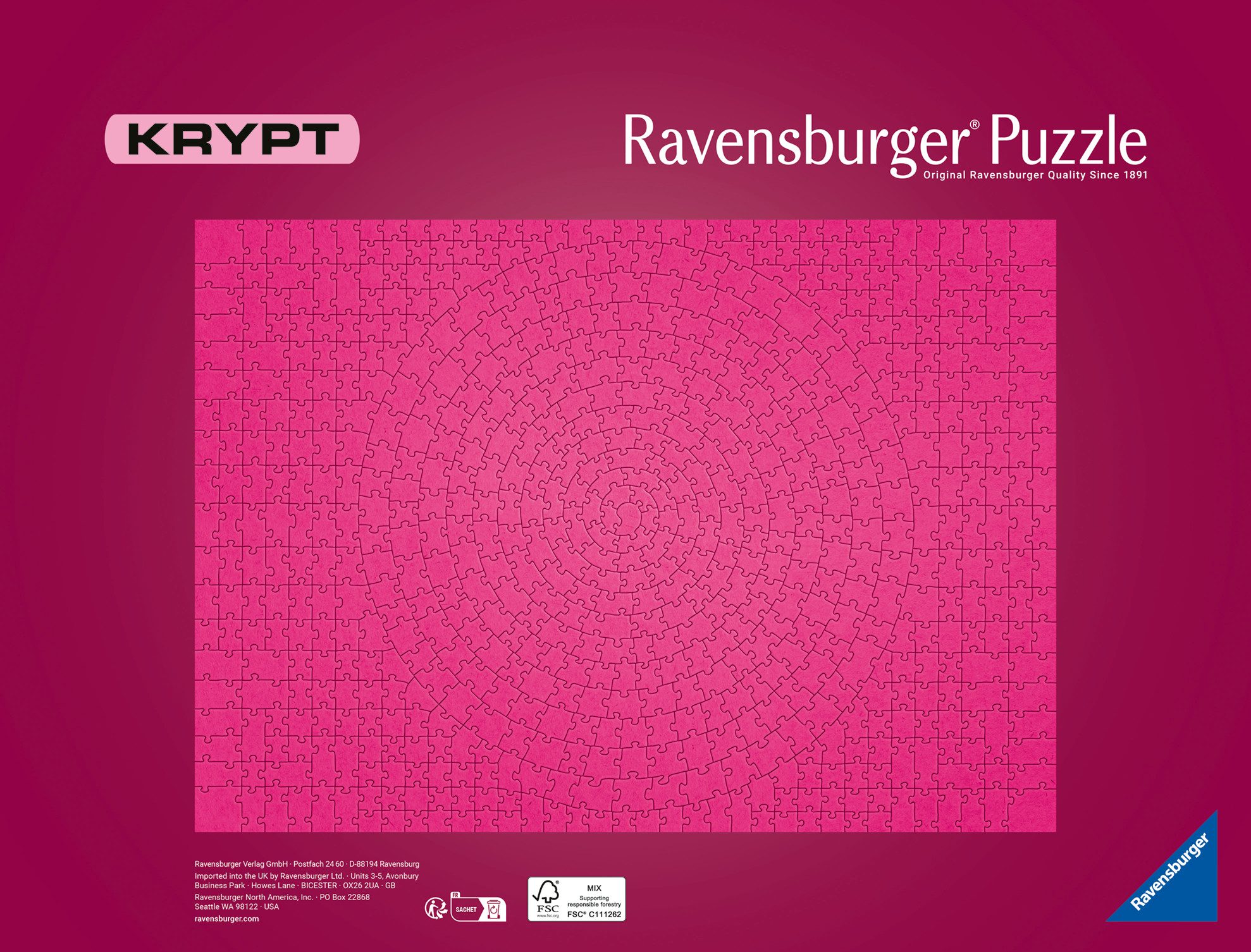 Ravensburger Puzzle Krypt Pink, 654 Puzzleteile, Made in Germany günstig online kaufen
