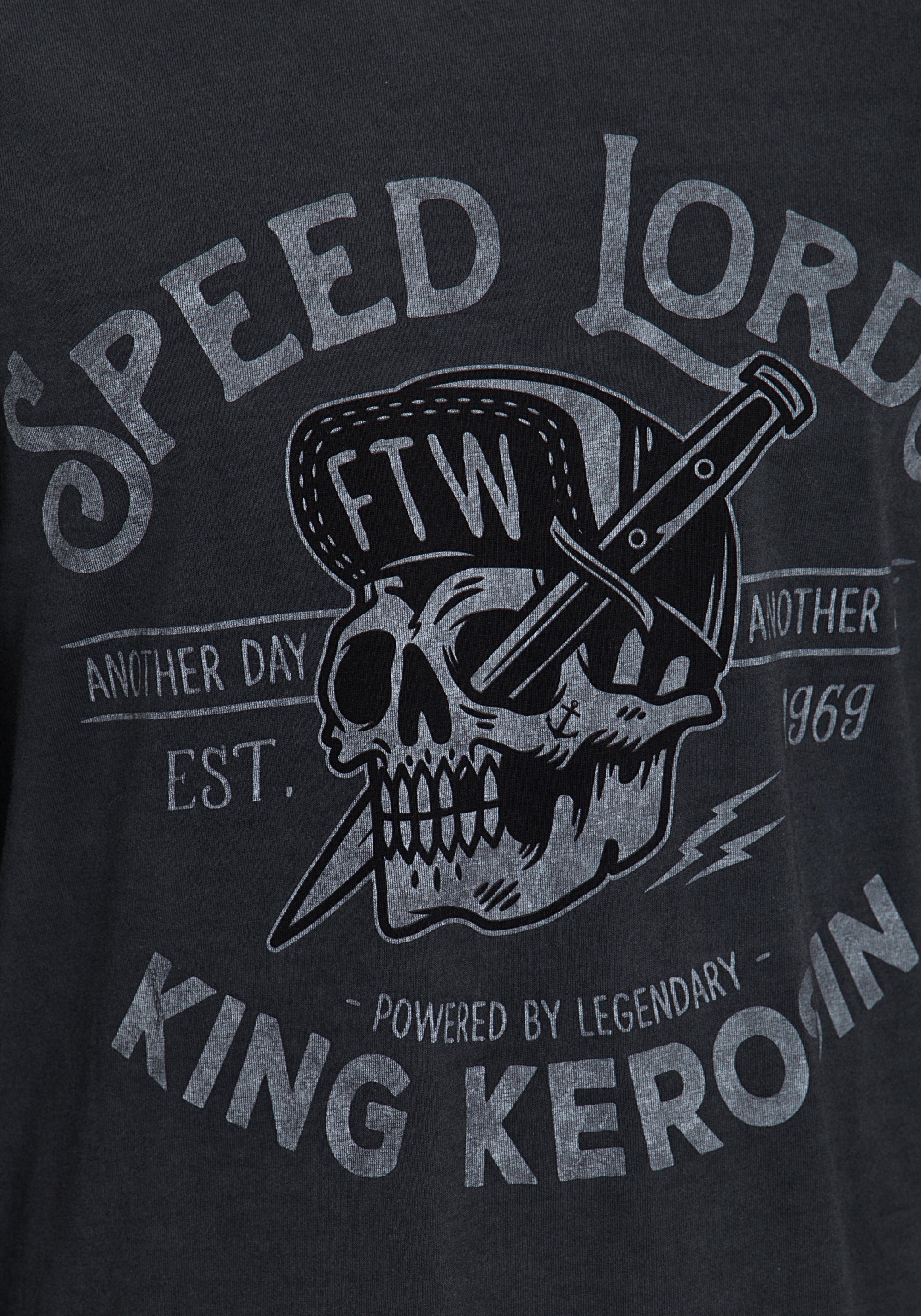 KingKerosin Langarmshirt Speed Lords mit Front- und Ärmeldruck