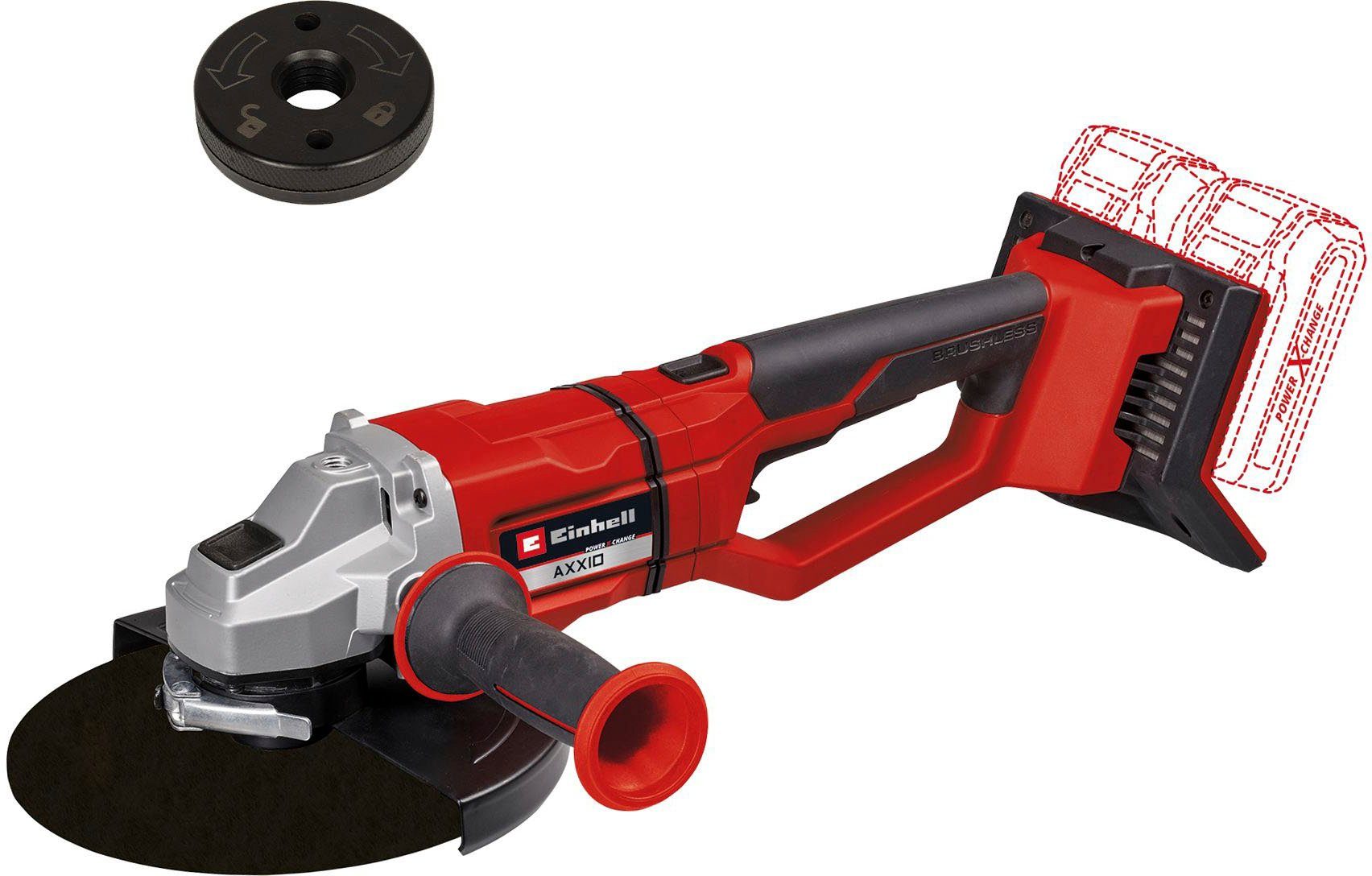 Einhell Akku-Winkelschleifer AXXIO 36/230 Q, Power X-Change, ohne Akku und Ladegerät