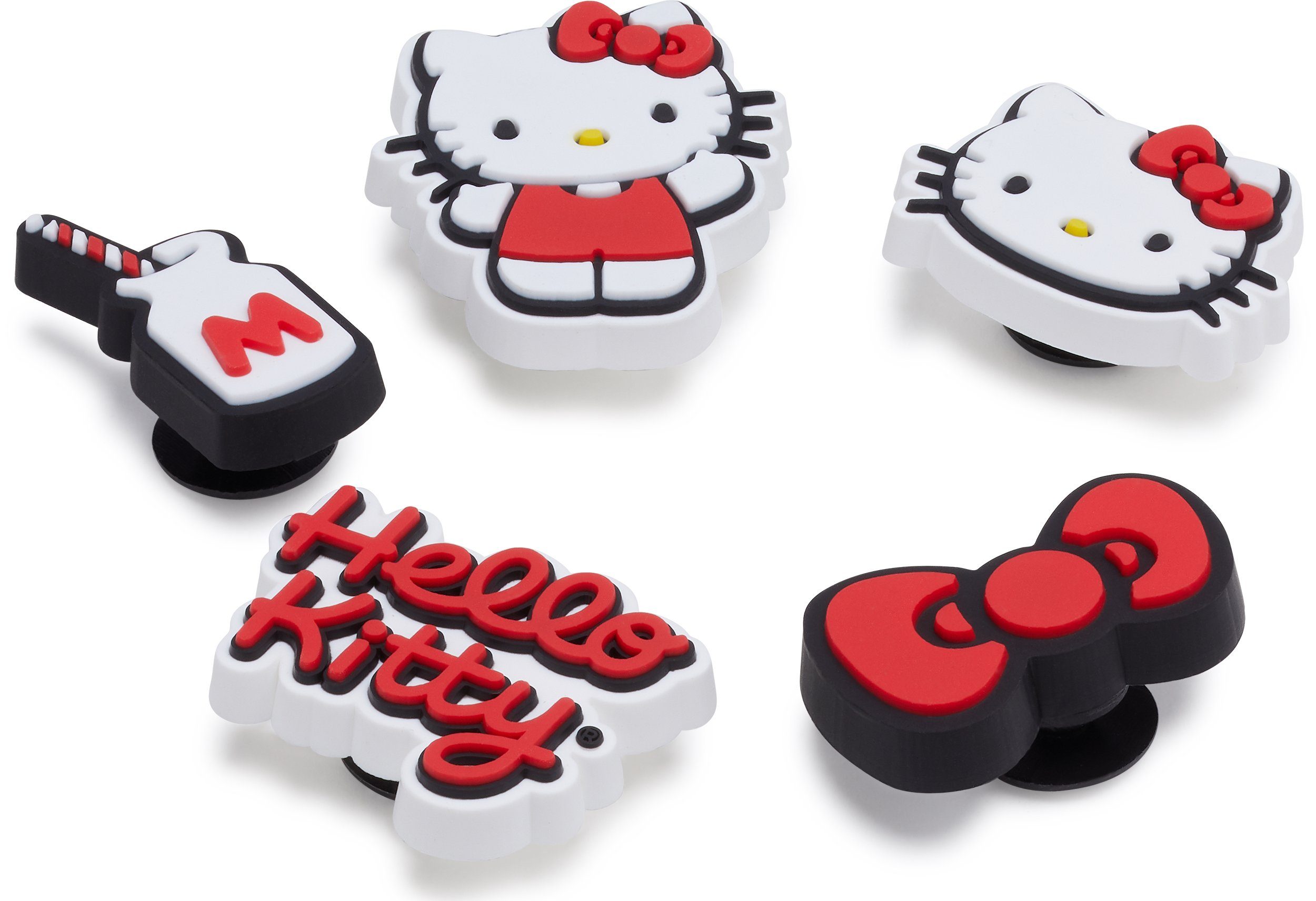 Crocs Schuhanstecker Jibbitz™ Hello Kitty Spielzeug. 3 Nicht Jahren 5-tlg., (Set, verschiedenen Kein Kinder unter mit Motiven geeignet), für