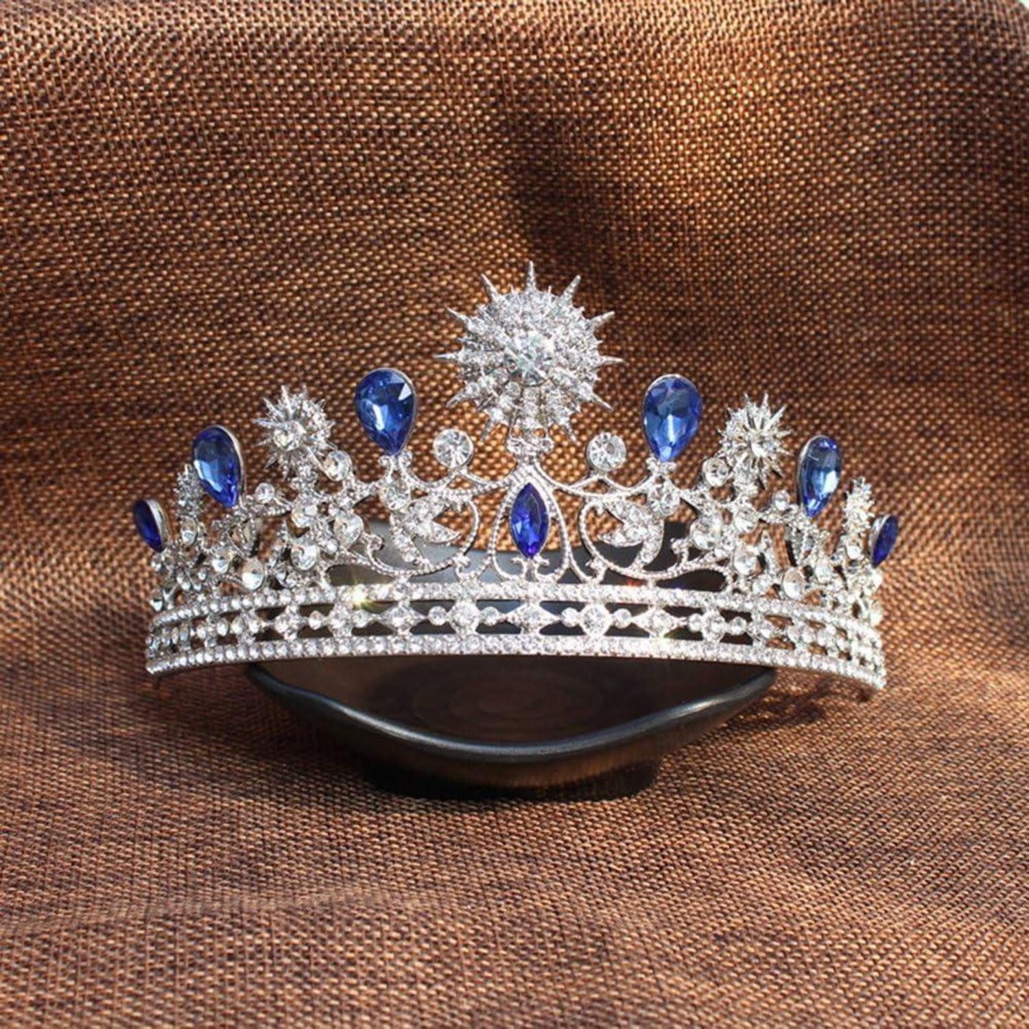 LuxusKollektion Diadem Diadem Hochzeit Krone Tiara Strass Haarreifen Prinzessin Glitzer