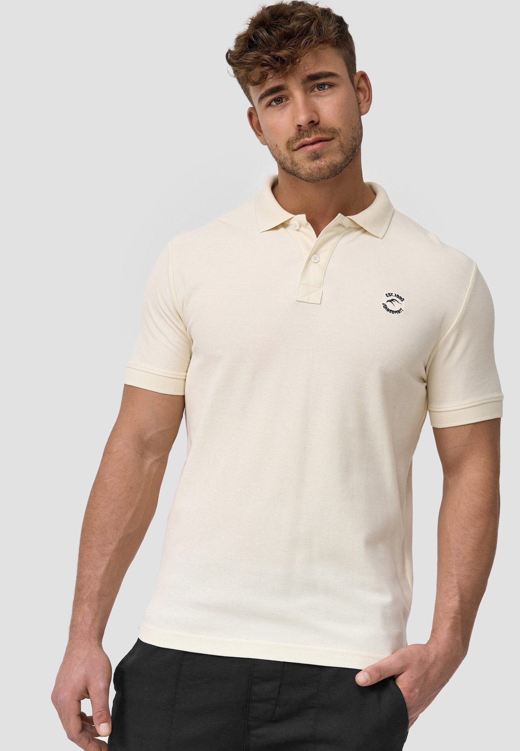 Indicode Poloshirt Wadim mit feiner Logo-Stickerei günstig online kaufen