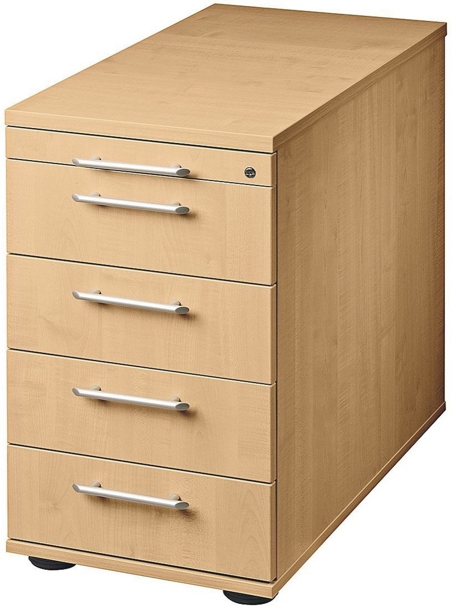 HAMMERBACHER Container Standcontainer Solid SC mit 4 Schüben BxTxH 428x800x720-760mm Buche