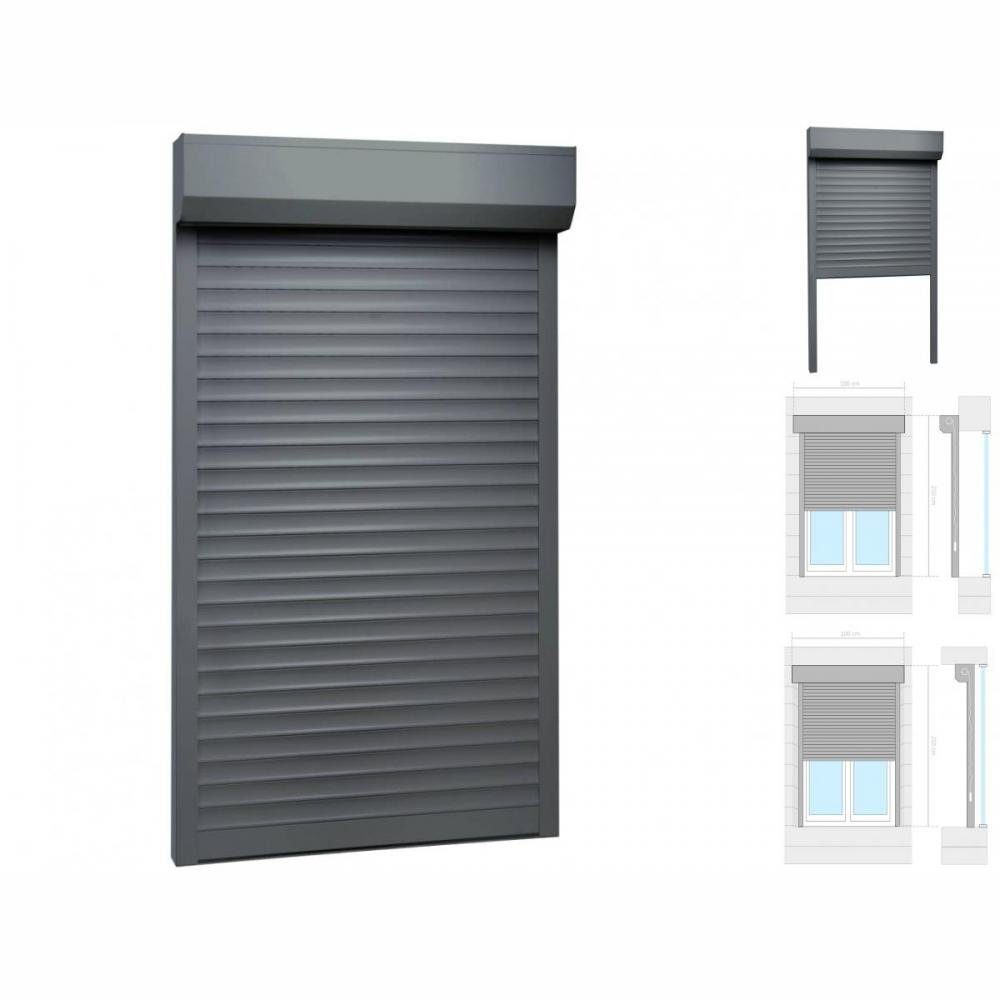 vidaXL Jalousie Rollladen Aluminium 100 x 210 cm Anthrazit