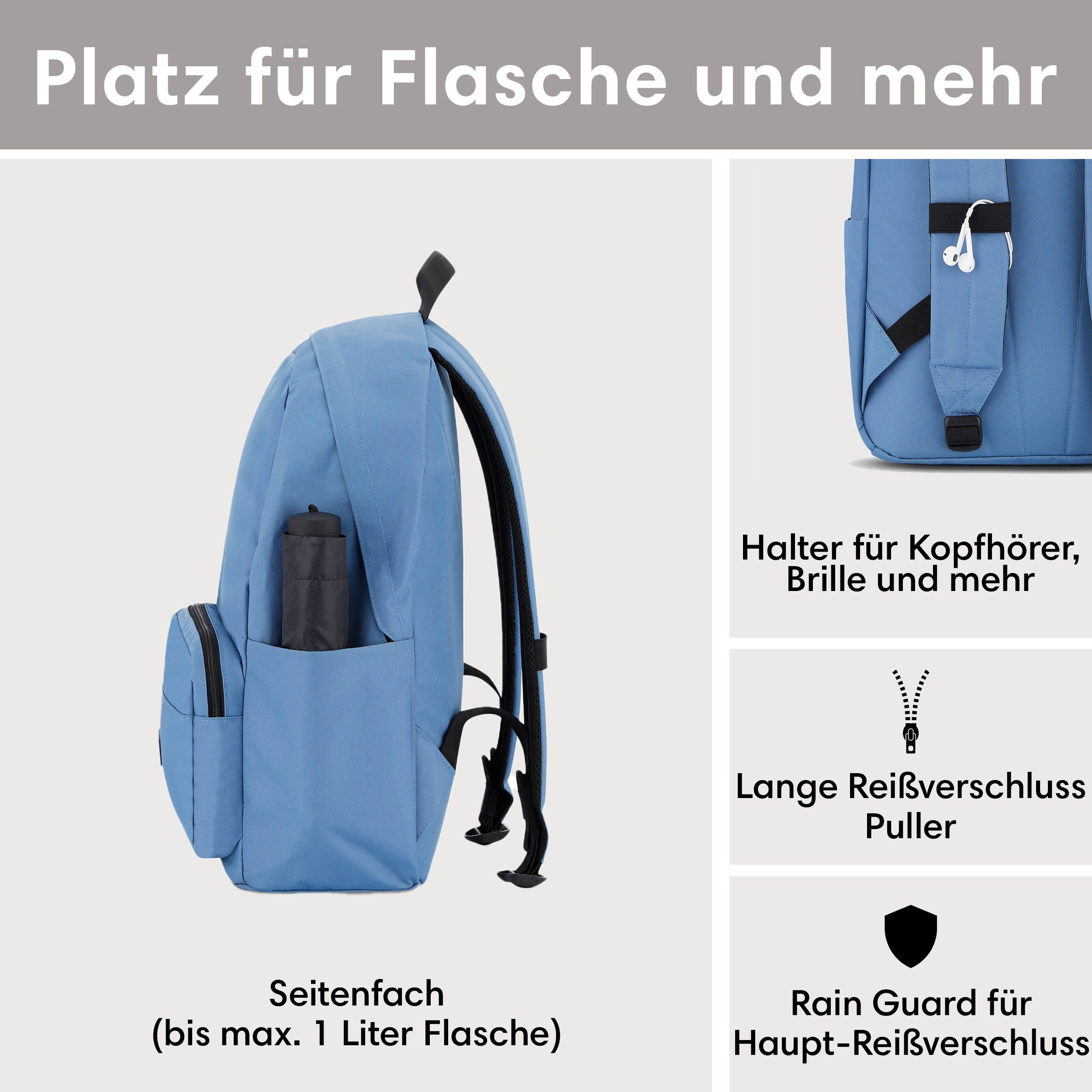 LARKSON Schulrucksack No 3 Rucksack Schule Mädchen Jungen Teenager (1-tlg), Seitentasche, Laptopfach, Wasserabweisend – Bild 4 von 5