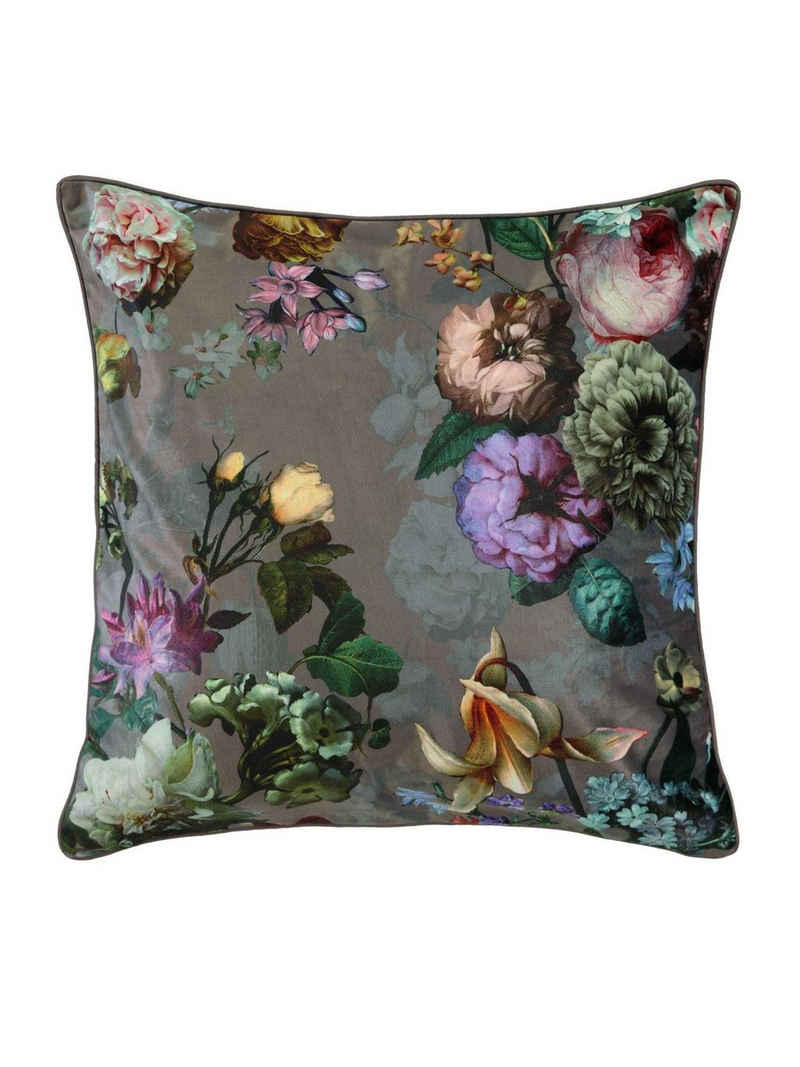 Essenza Dekokissen Fleur, aus weichem Samt mit Blumenprint