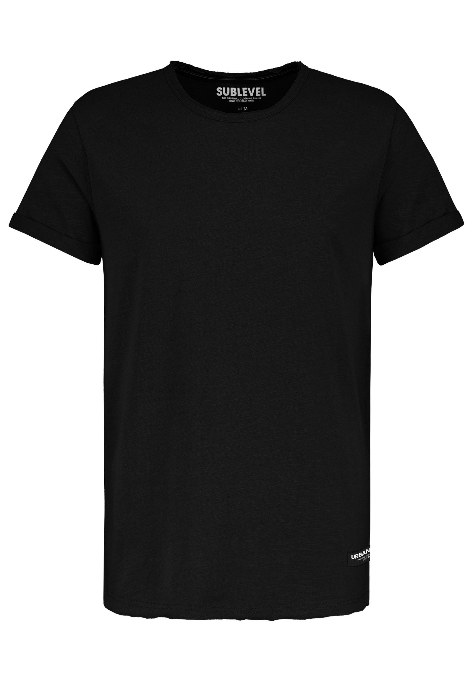 SUBLEVEL T-Shirt Kurzarm Rundhals Gerader Schnitt Einfarbig Minimalistisch (1-tlg) H16185M22639A_Shirts