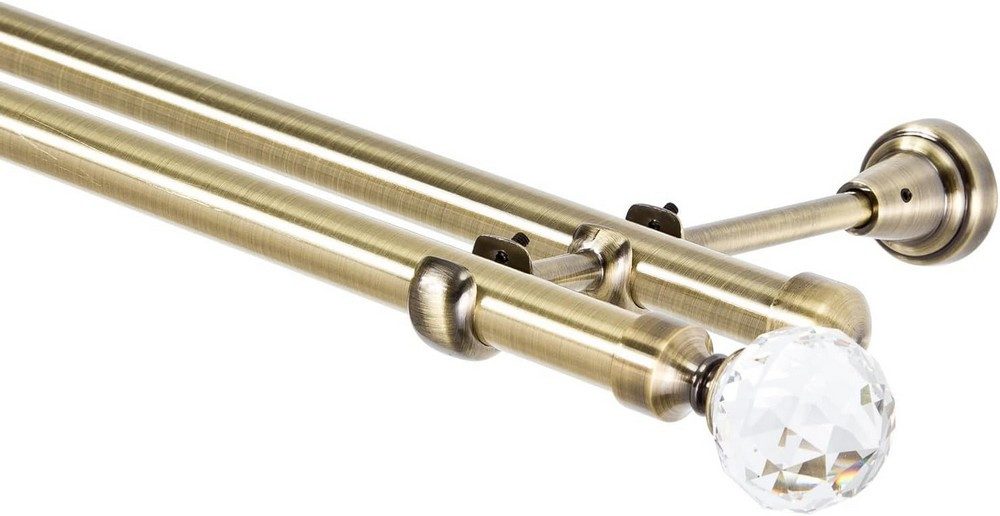 MDEKOR Gardinenstange, 2-läufig, kürzbar, Wandmontage, Gardinenstange Vorha günstig online kaufen