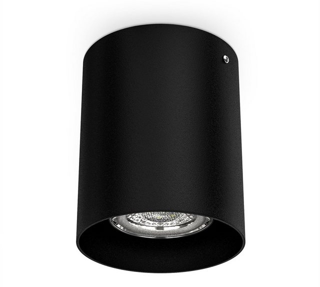B.K.Licht Aufbauleuchte, LED Deckenspot Aufbaulampe Strahler Downlight Deckenlampe schwarz metall GU10-Otto
