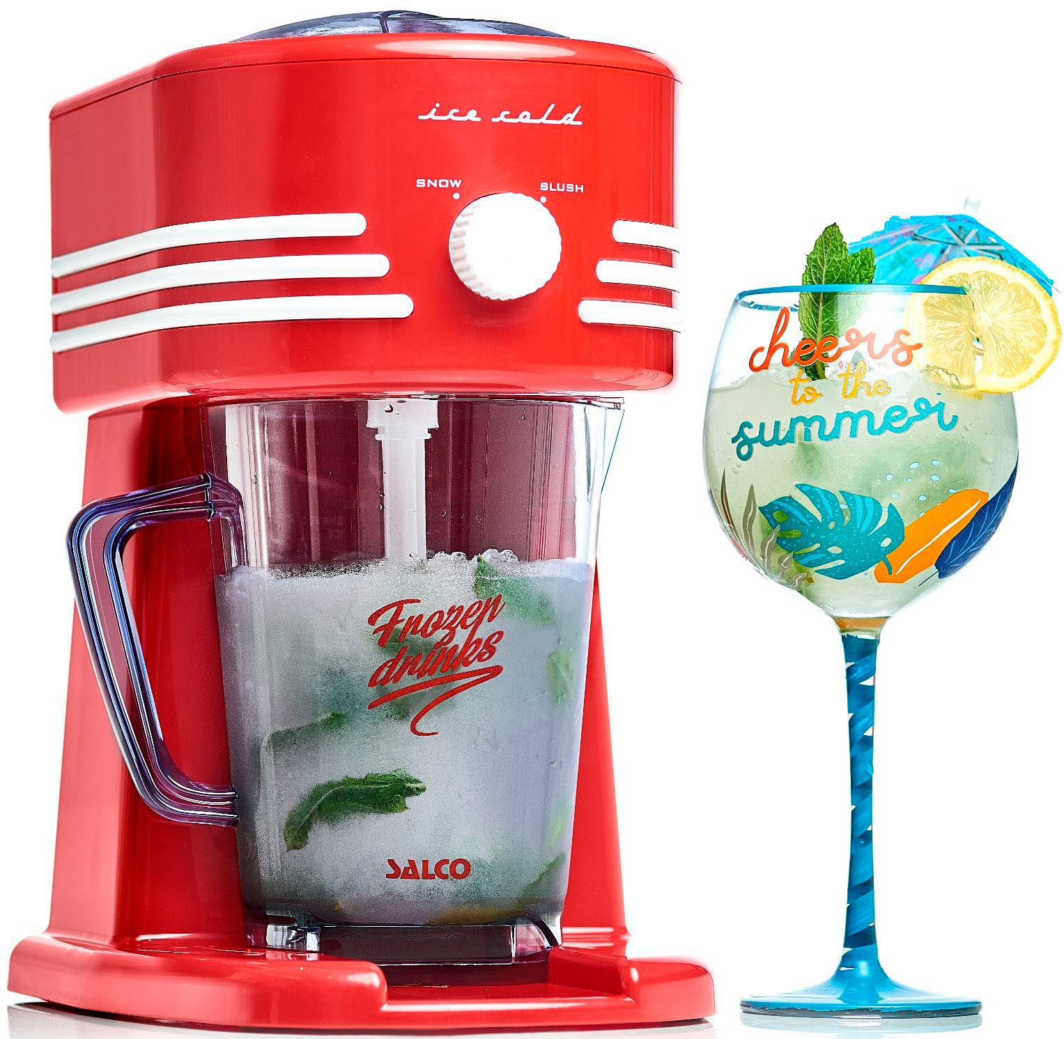 SALCO Eiswürfelmaschine EIS-2024 - Eiswürfelbereiter und Slush- and Crushed Ice Maker, COCA-COLA ® ICE CUBE MAKER