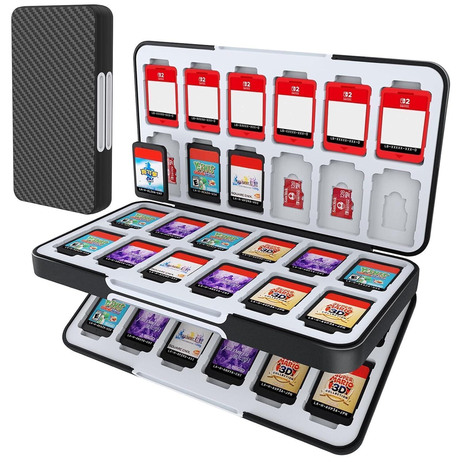 Spielekonsolen-Tasche Game Card Case für Nintendo Switch Switch OLED Switch Lite Carbon