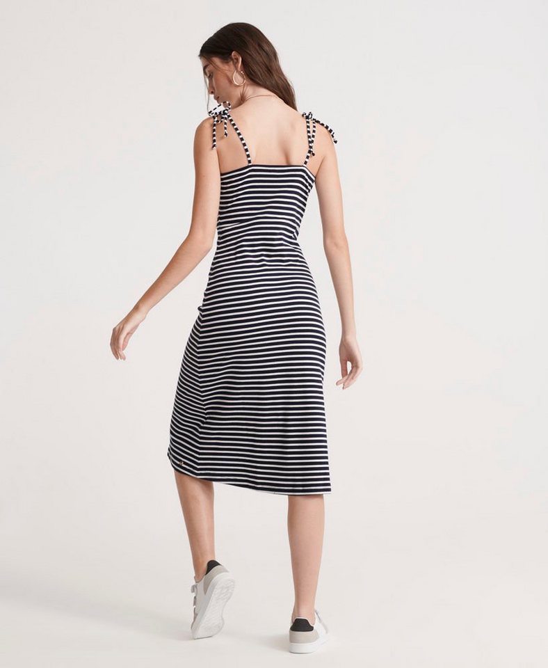 Superdry Spaghettikleid »CHARLOTTE BUTTON DOWN DRESS« mit modischer Knopfleiste in
