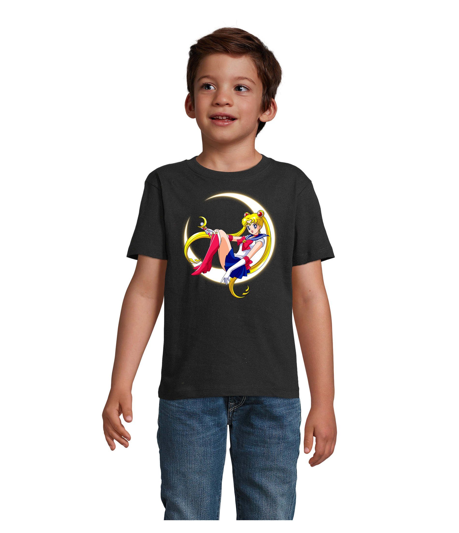 Blondie & Brownie T-Shirt Mädchen Jungen Kinder Fun Comic Sailor Moon Anime Manga Kinder T-Shirt Sailor Moon Anime Manga Fun Comic Shirt JungenMäd