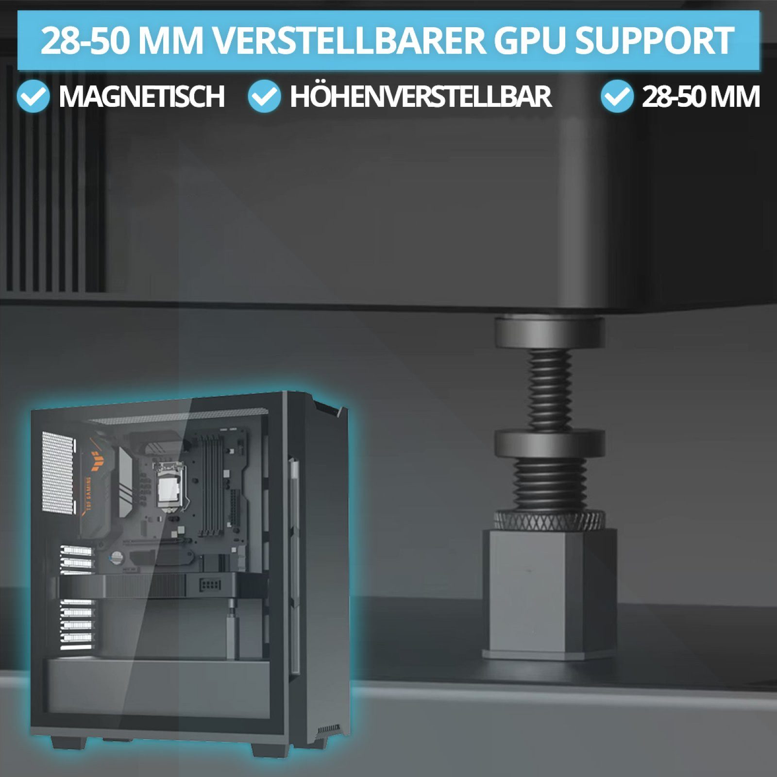 BRAINZAP Gehäuselüfter 50mm GPU-Halterung, 50mm