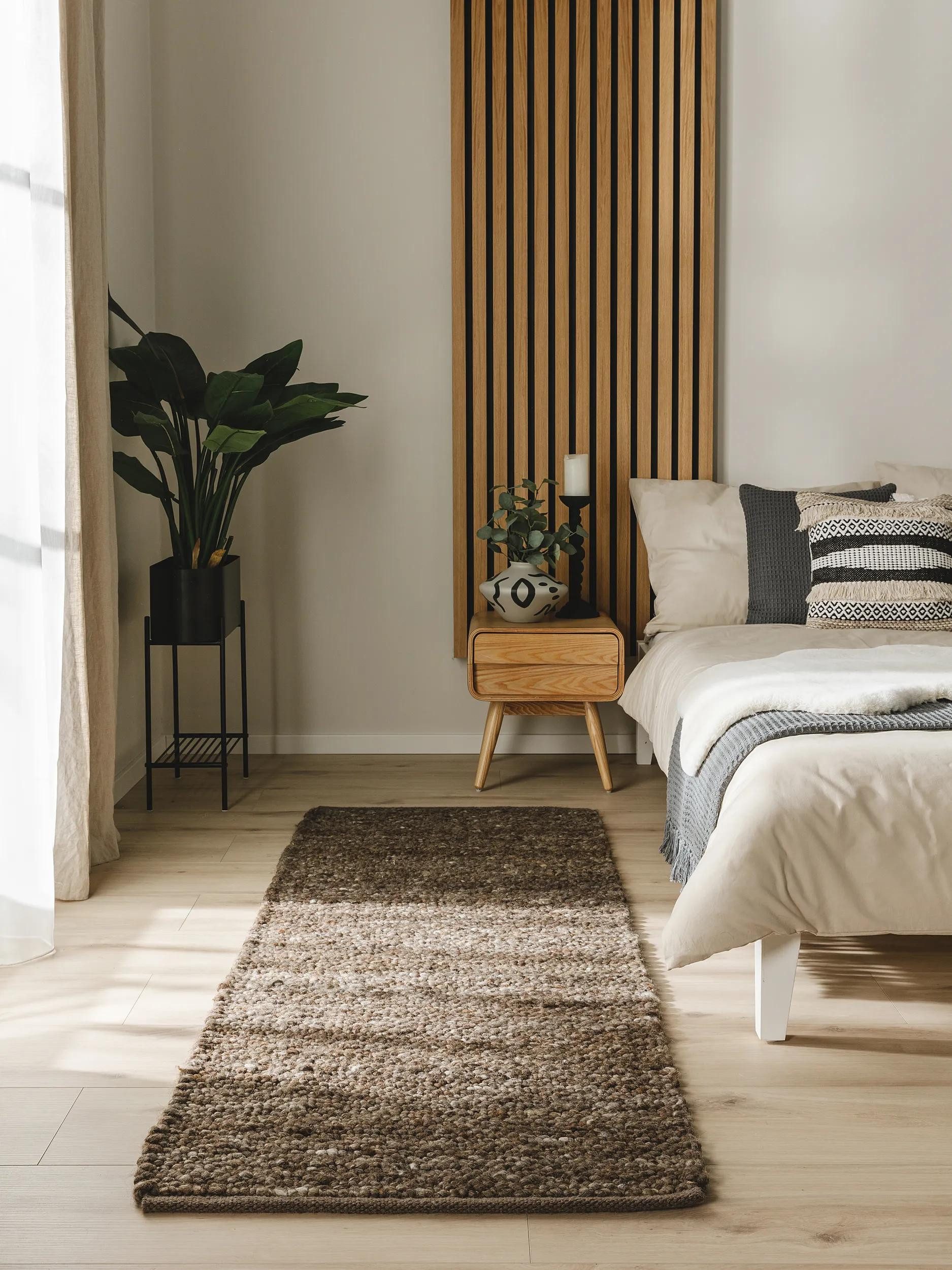 benuta Wollteppich Finn, rechteckig, Höhe: 11 mm, Wolle, Jute, Teppich Wohnzimmer, Schlafzimmer, Esszimmer, Flur, Hygge