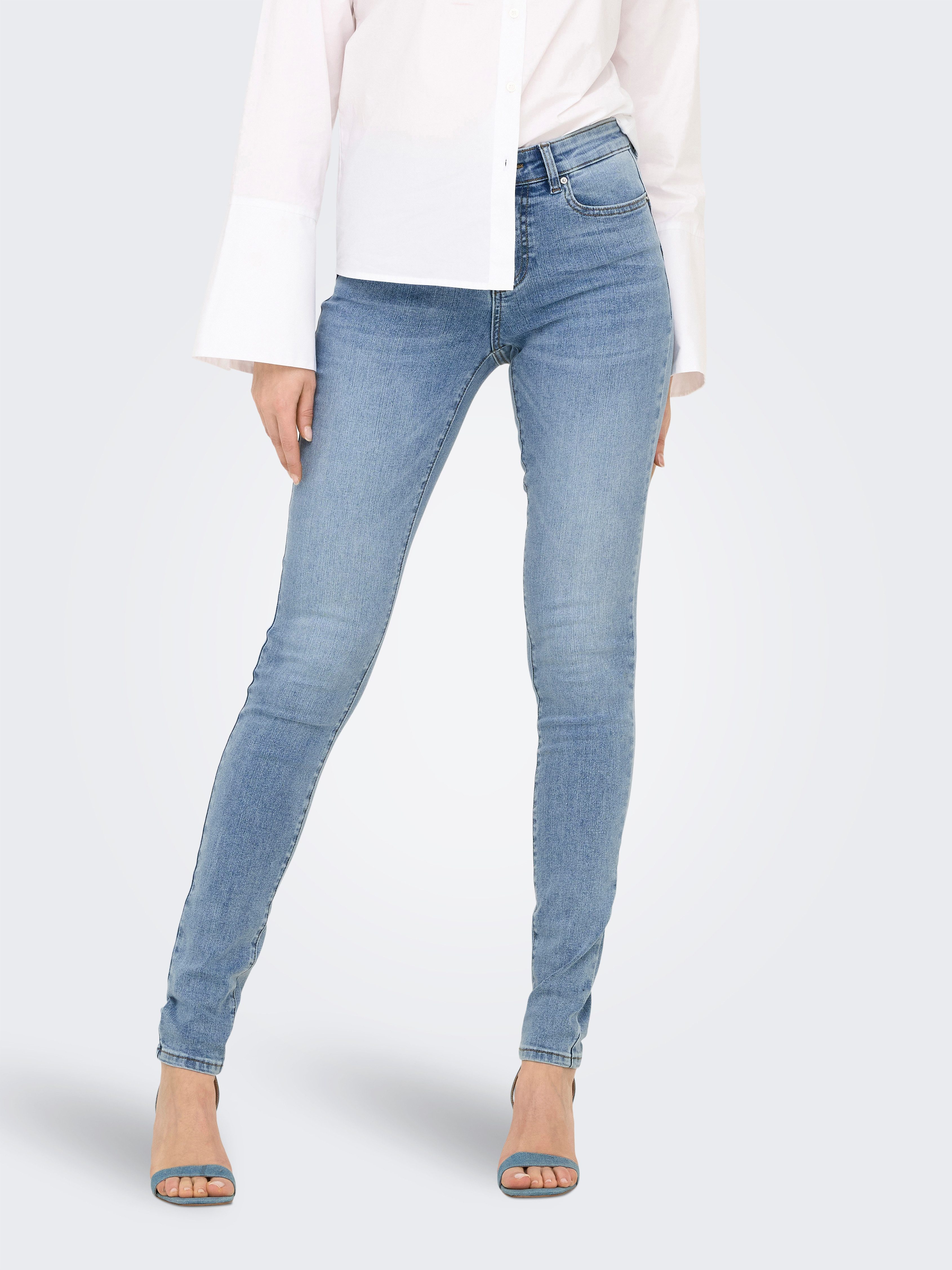 Skinny-fit-Jeans ONLRINA MID WAIST PUSH UP SK BOX DNM