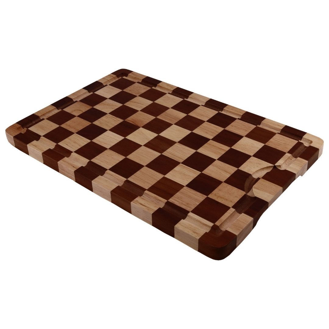 Lacers Schneidebrett Lacers Purpleline Holzschneidebretter in verschiedenen Ausführungen, (1-St), Mit Saftrille, rutschfeste Füße, Schneidebrett im Set mit Halterung