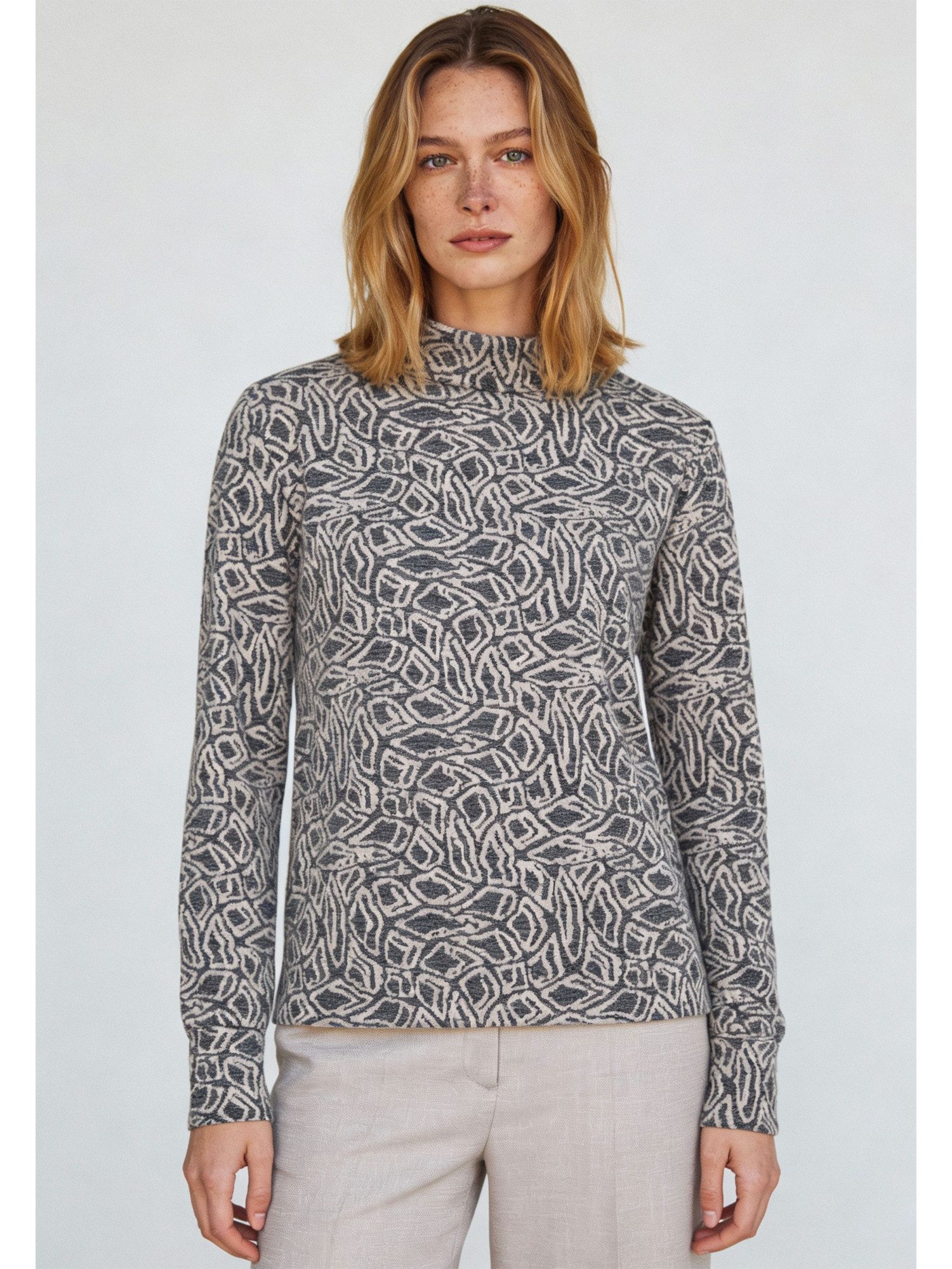 MORE&MORE Langarmshirt leichtes, weiches Rollkragenshirt günstig online kaufen