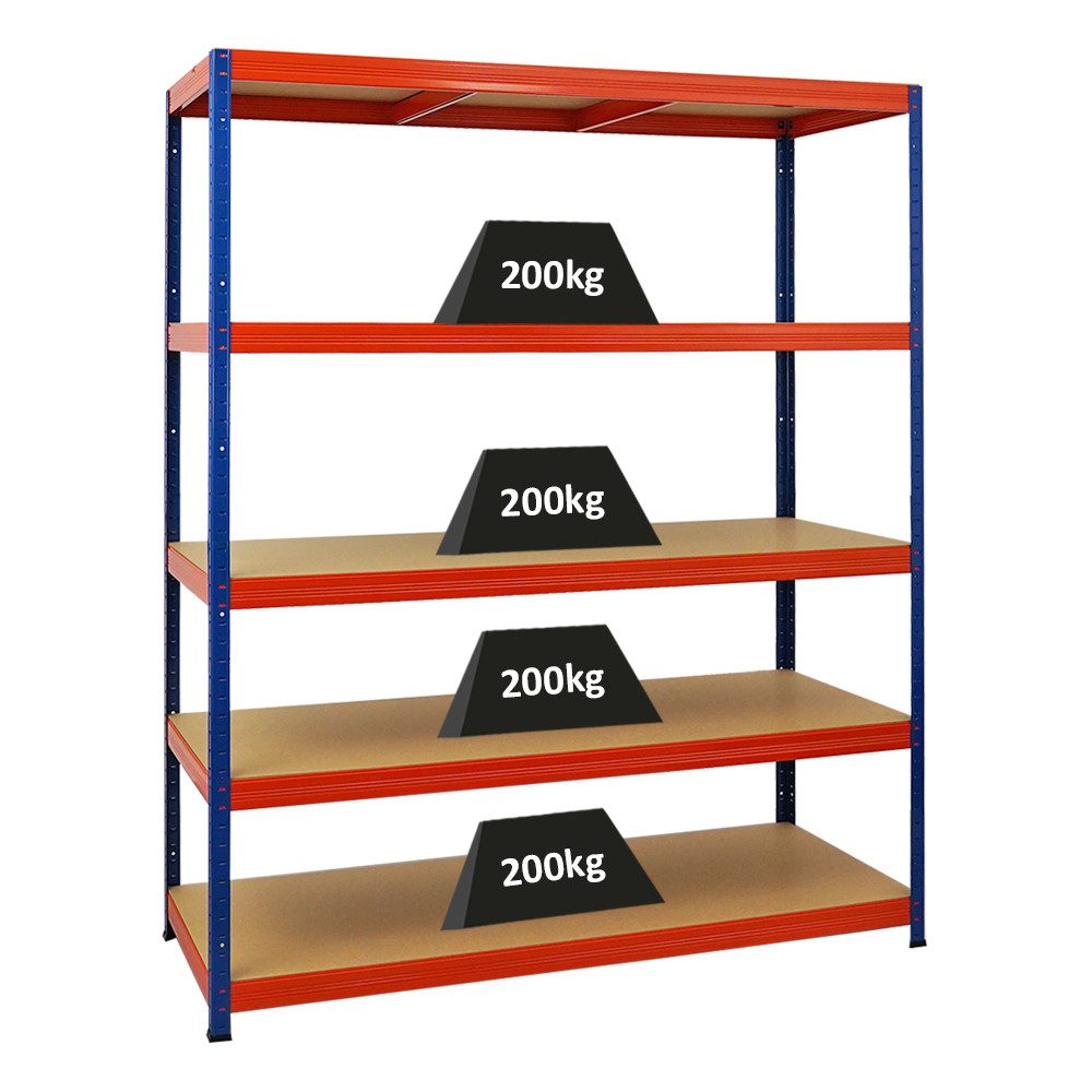 PROREGAL® Schwerlastregal Stabiles Lastenregal Kellerregal ELEPHANT mit 5 Fachböden aus MDF