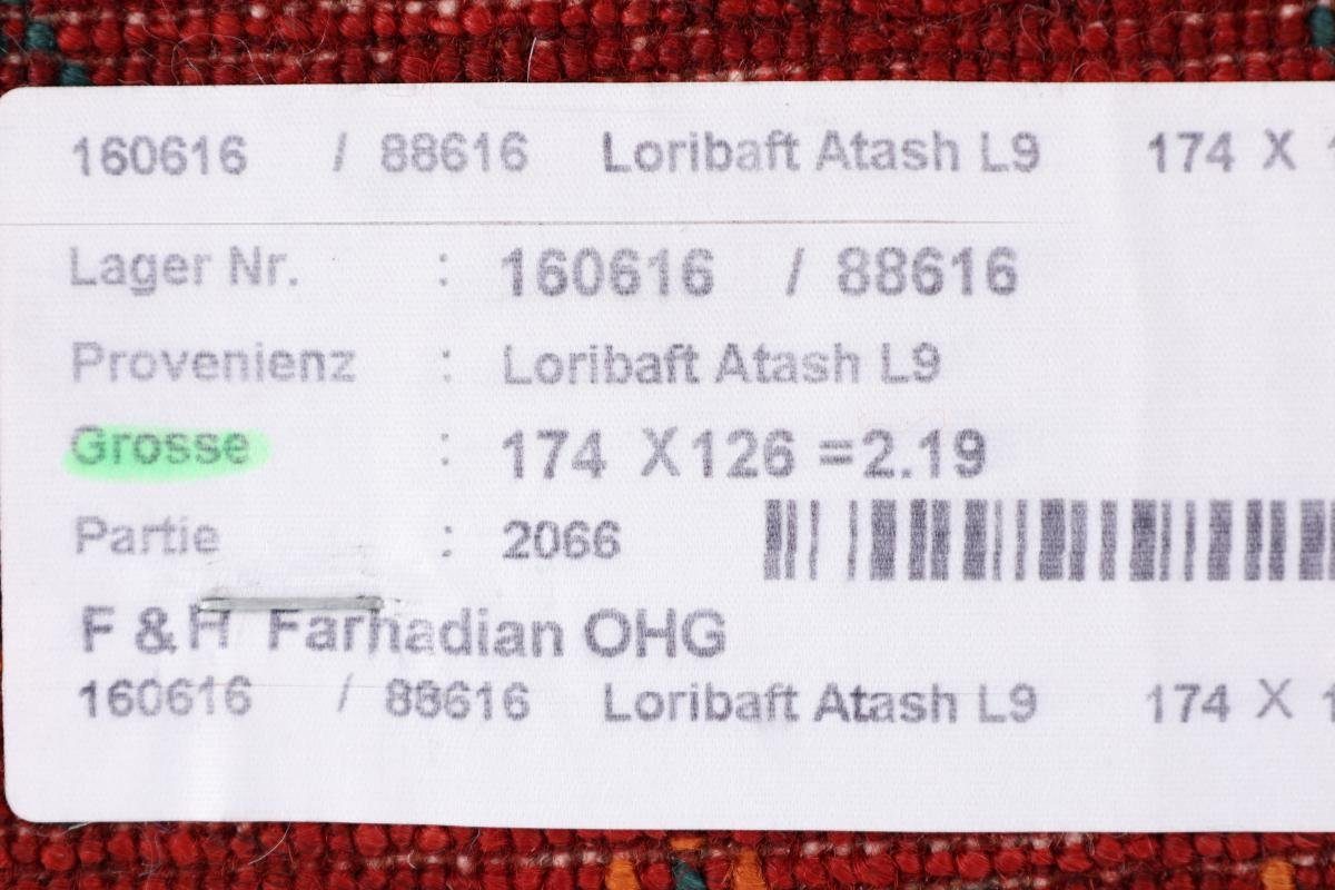 Orientteppich Perser Gabbeh Loribaft Atash rechteckig, Handgeknüpfter Nain mm 125x175 Trading, Moderner, 12 Höhe