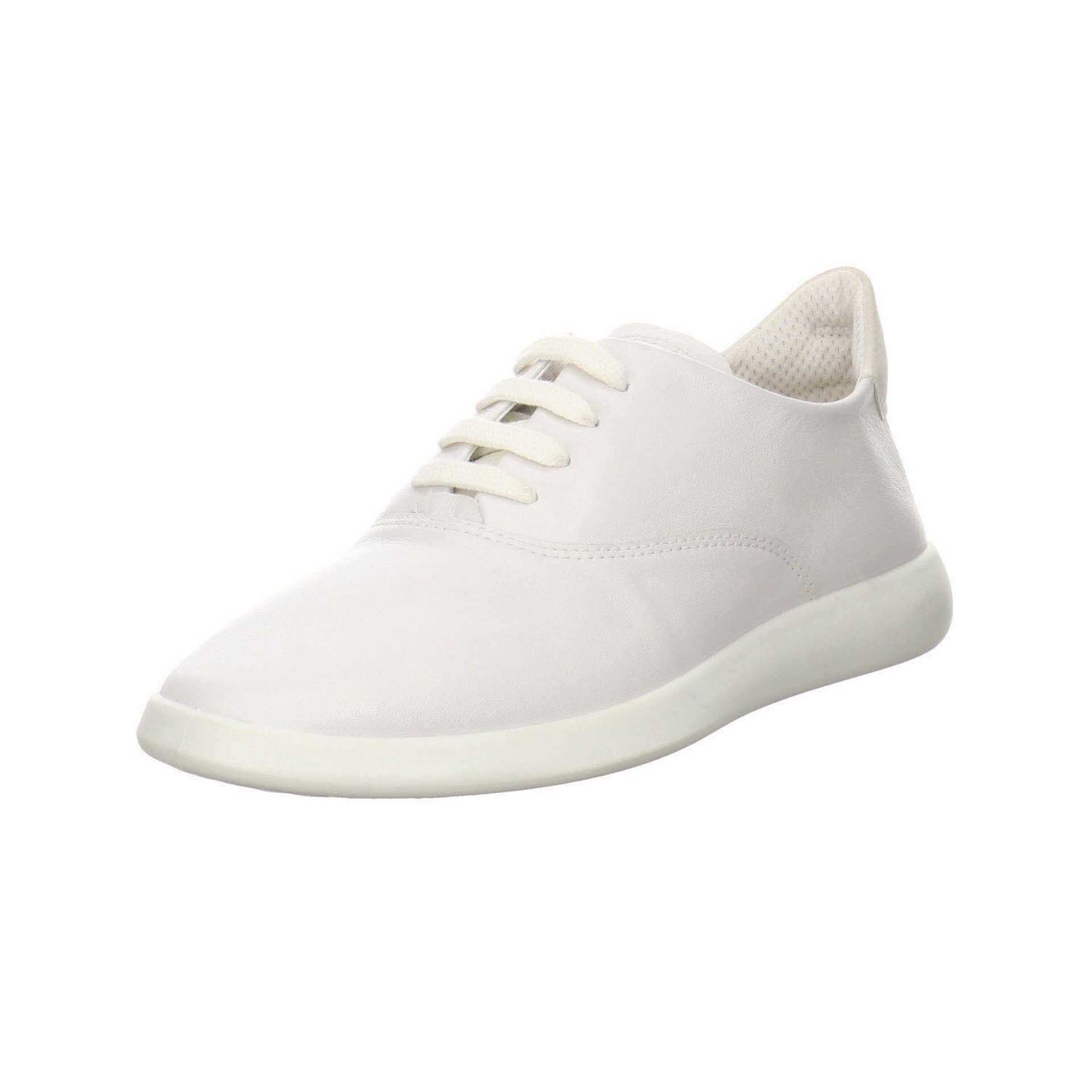 Sneaker WHITE/SHADOW Sneaker Ecco WHITE Glattleder Schnürschuh Damen Schuhe Minimalist