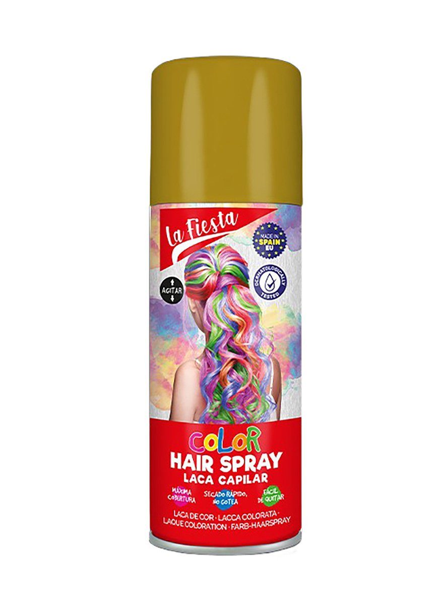 Theaterschminke Glitterhaarspray Haarfarbe gold Karneval Fasching