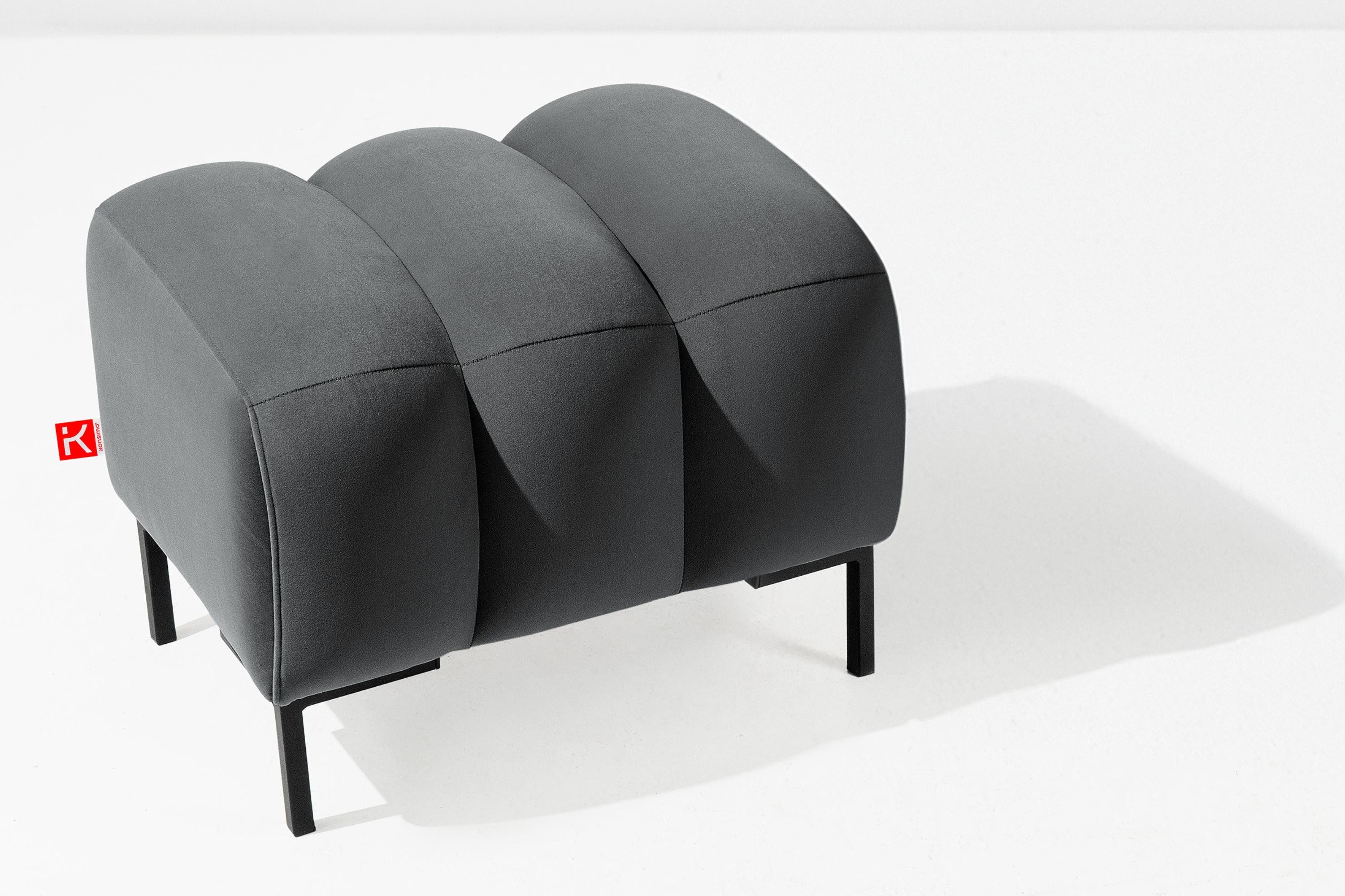 KONSIMO® Sitzhocker Polsterhocker PECCO hergestellt in der EU, Veloursstoff günstig online kaufen