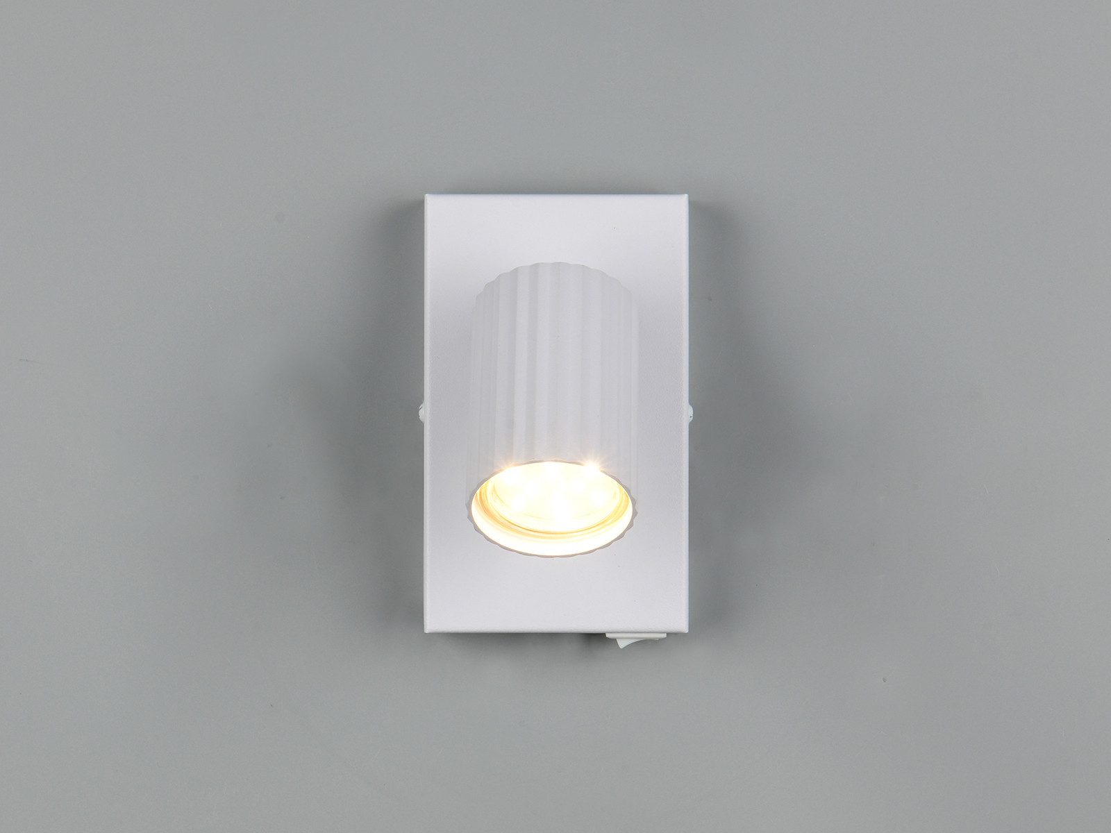 TRIO Leuchten LED Wandstrahler, Dimmfunktion, LED wechselbar, Warmweiß, innen Wandleuchte mit Schalter und schwenkbarem Spot, Höhe 15cm