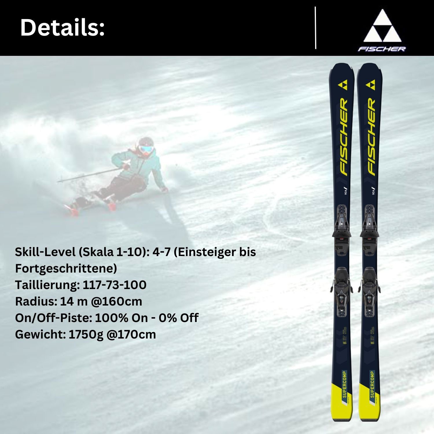 Fischer RC4 Supercomp SLR Inkl. RS 10 GW SLR Bindung (2025/26) | Skihaus Hellenberg E.K