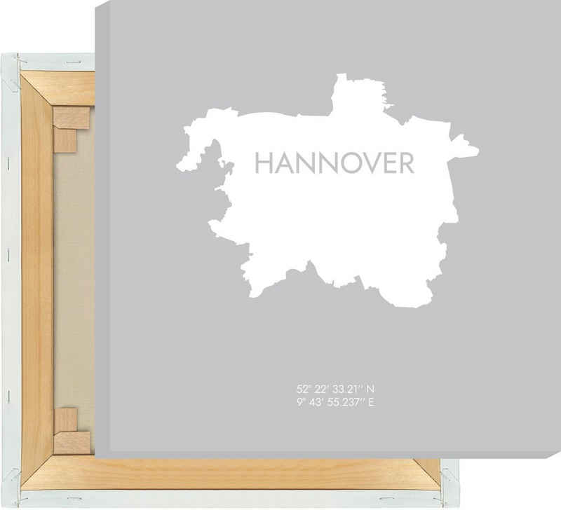 MOTIVISSO Leinwandbild Hannover Koordinaten #6
