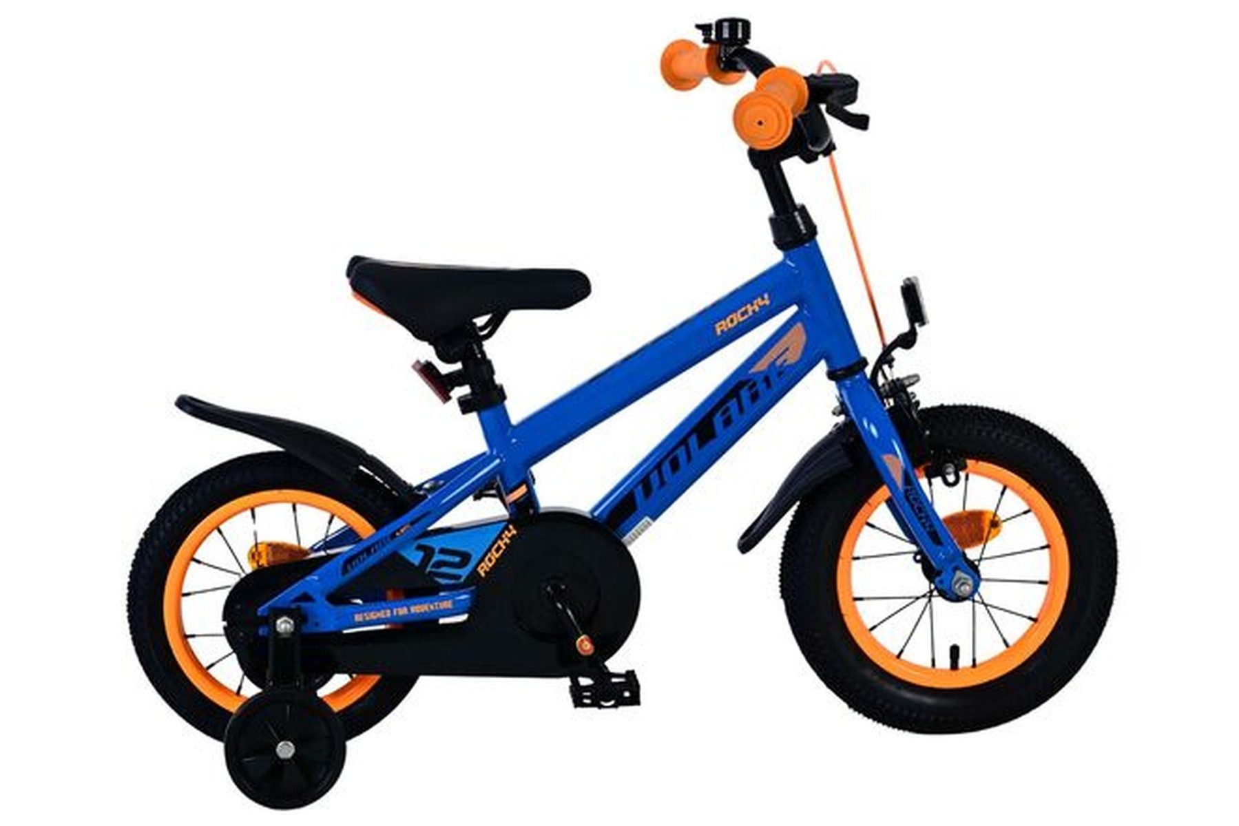Kinderfahrrad Rocky Jungen 12 Zoll Blau – Handbremse, Rücktritt, Stützräder