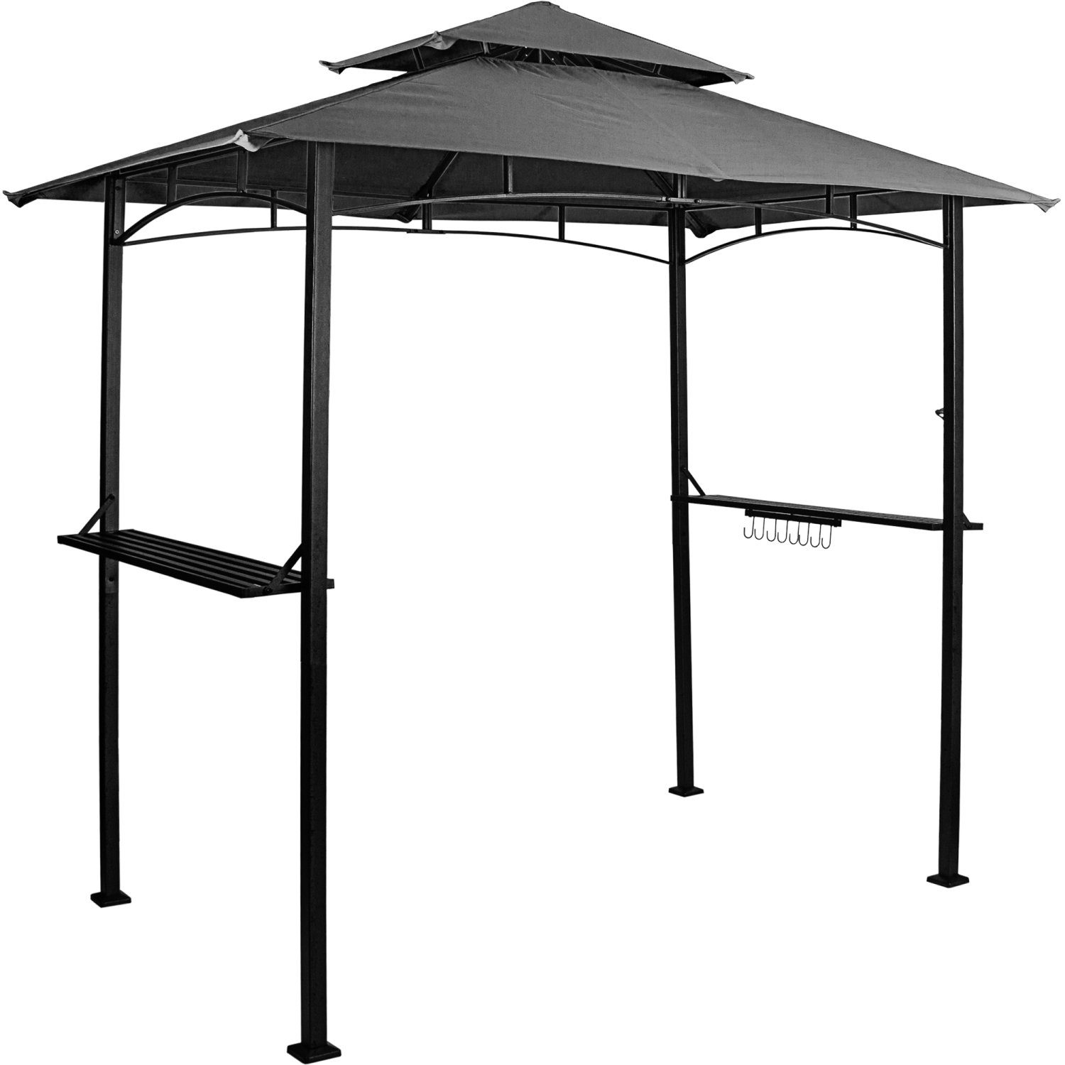 STILISTA Grillpavillon Grillzelt BBQ Pavillon Gartenpavillon, 240x150x245 cm mit Doppelschichtdach, aus pulverbeschichten Stahl