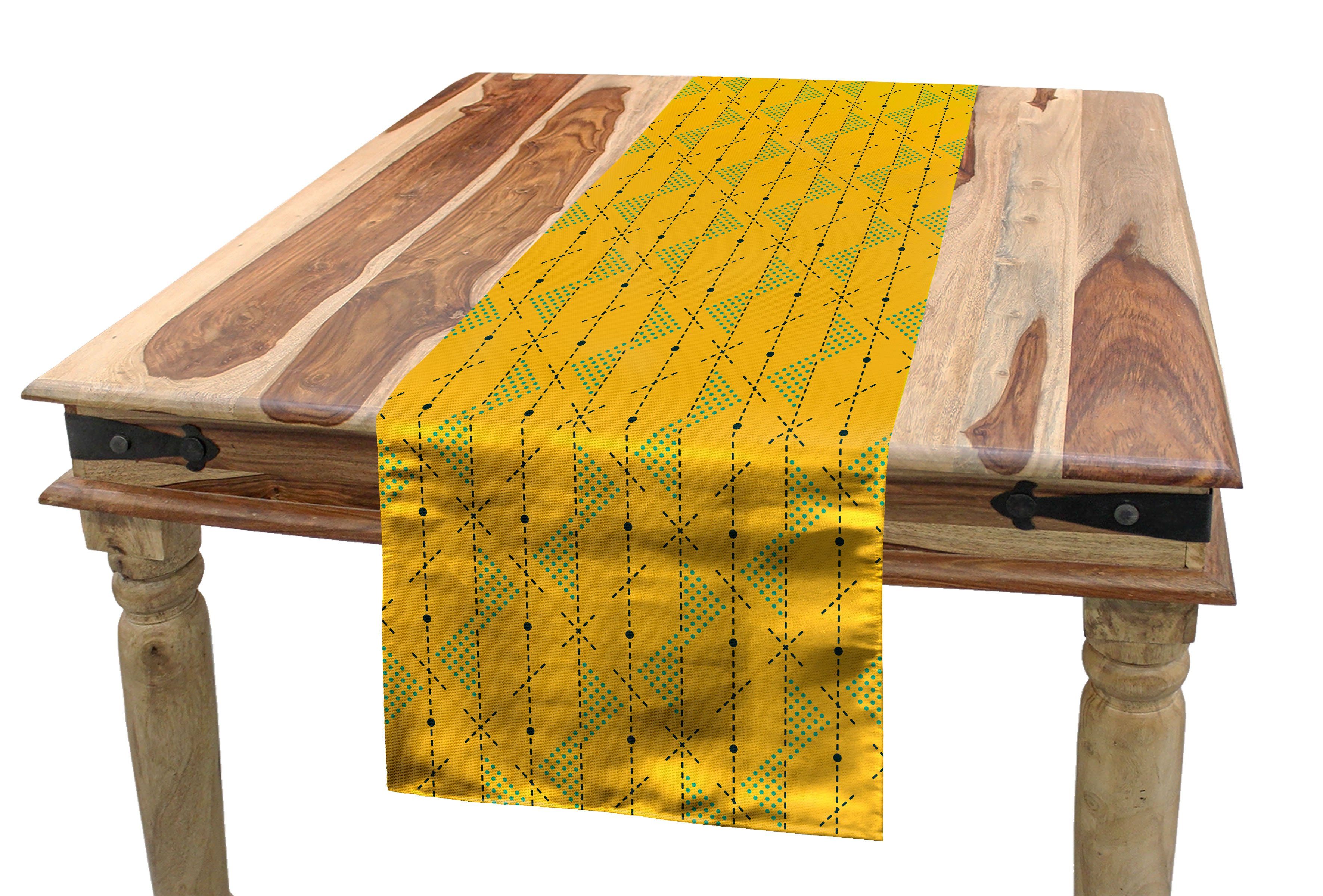 Tischläufer Punkte Küche Abakuhaus Geometrische Abstrakt Esszimmer Rechteckiger Dekorativer Tischläufer, Linien