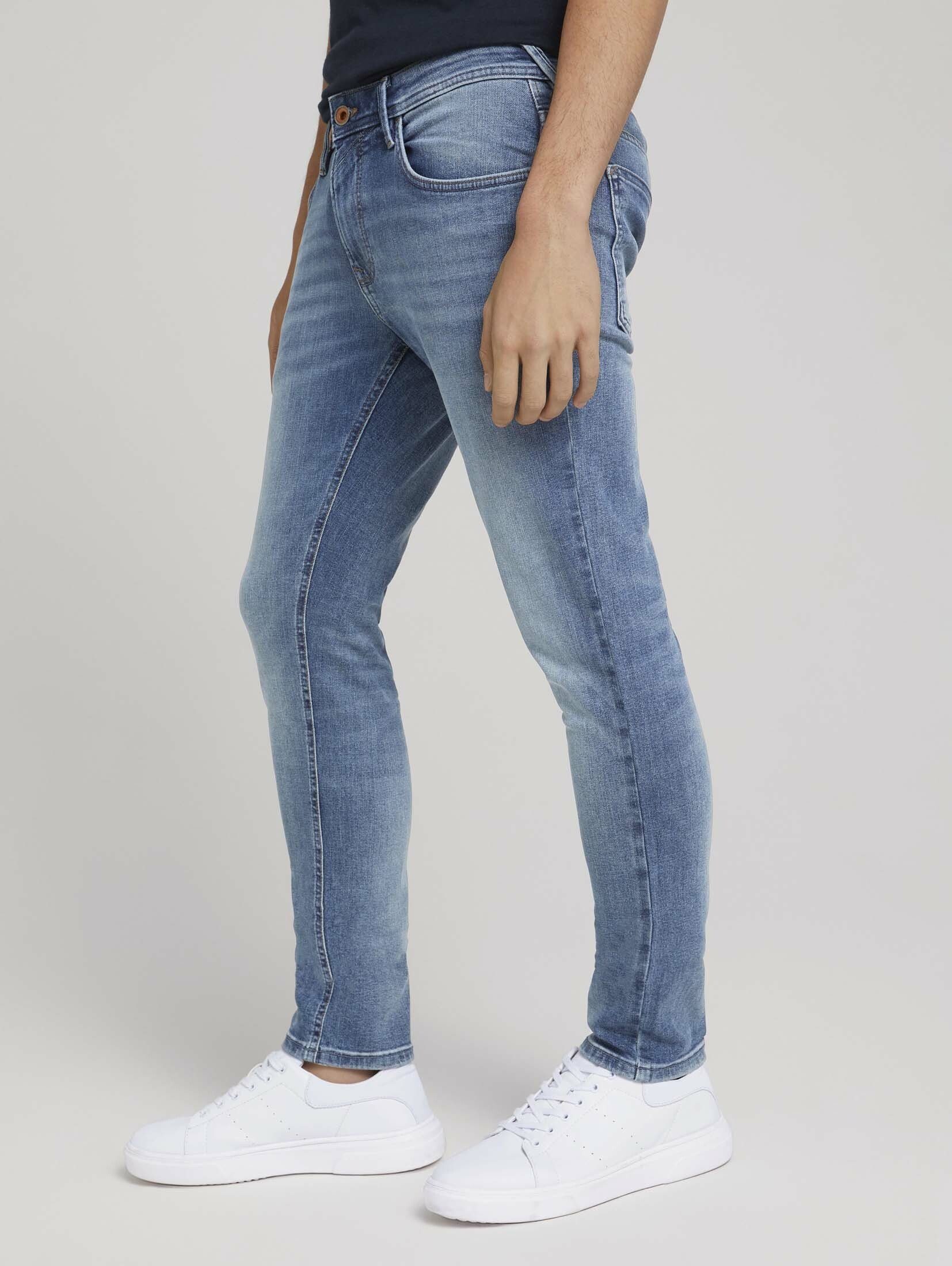 Denim TAILOR Jeans Straight-Jeans Culver Skinny TOM mit Bio-Baumwolle
