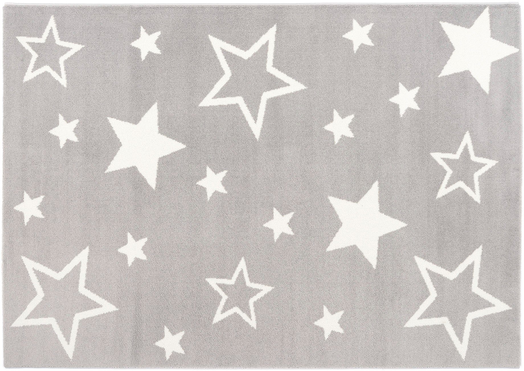 OCI DIE TEPPICHMARKE Kinderteppich KIDDY STAR, rechteckig, Höhe: 11 mm, robuster Kurzflor, Stern, gemustert