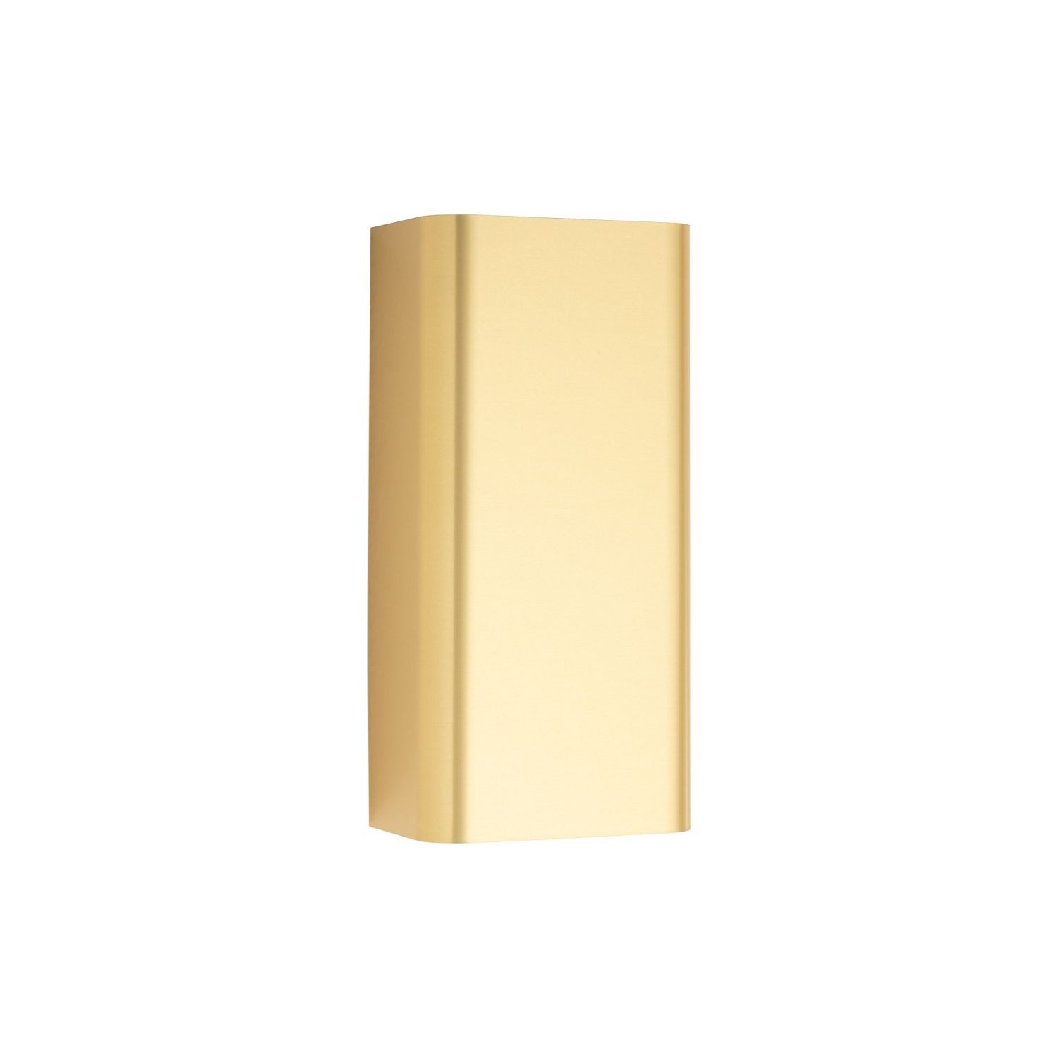 Licht-Erlebnisse Wandleuchte BERGEN, ohne Leuchtmittel, Aluminium Up Down H: 23 cm in Gold GU10 2-flammig eckig Modern