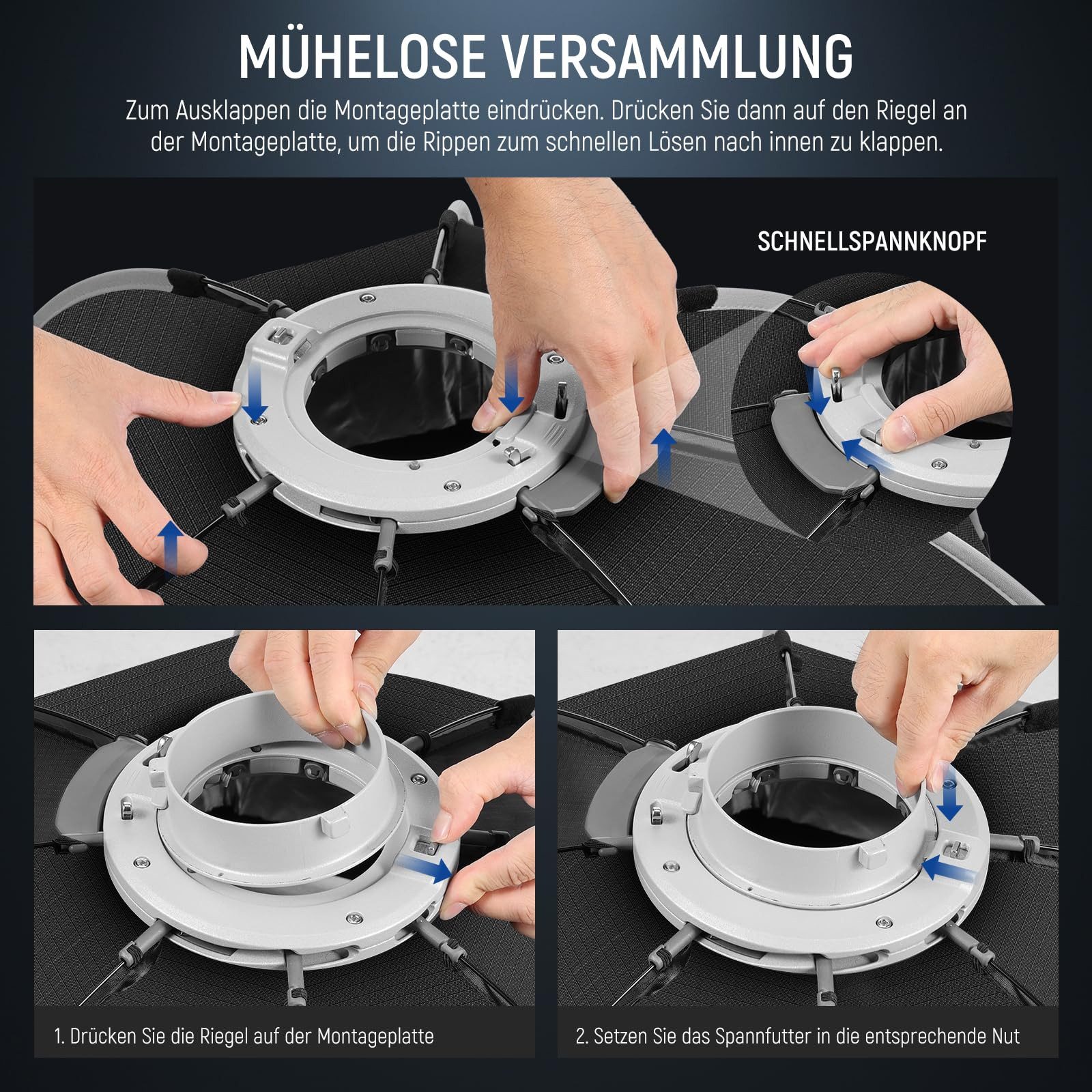 Neewer Softbox NS92P 90cm Achteckige Octagonal Softbox, mit Wabengitter Diffusoren, Bowens Mount, für Aputure 120d Godox SL60w NEEWER Q4 AS600B CB300B