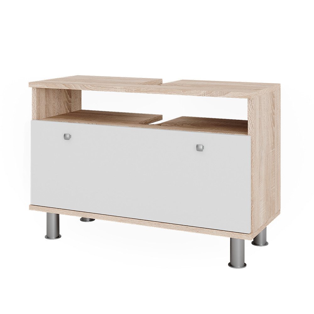 Vicco Waschbeckenunterschrank Fynn, Sonoma/Weiß, 80.2 x günstig online kaufen