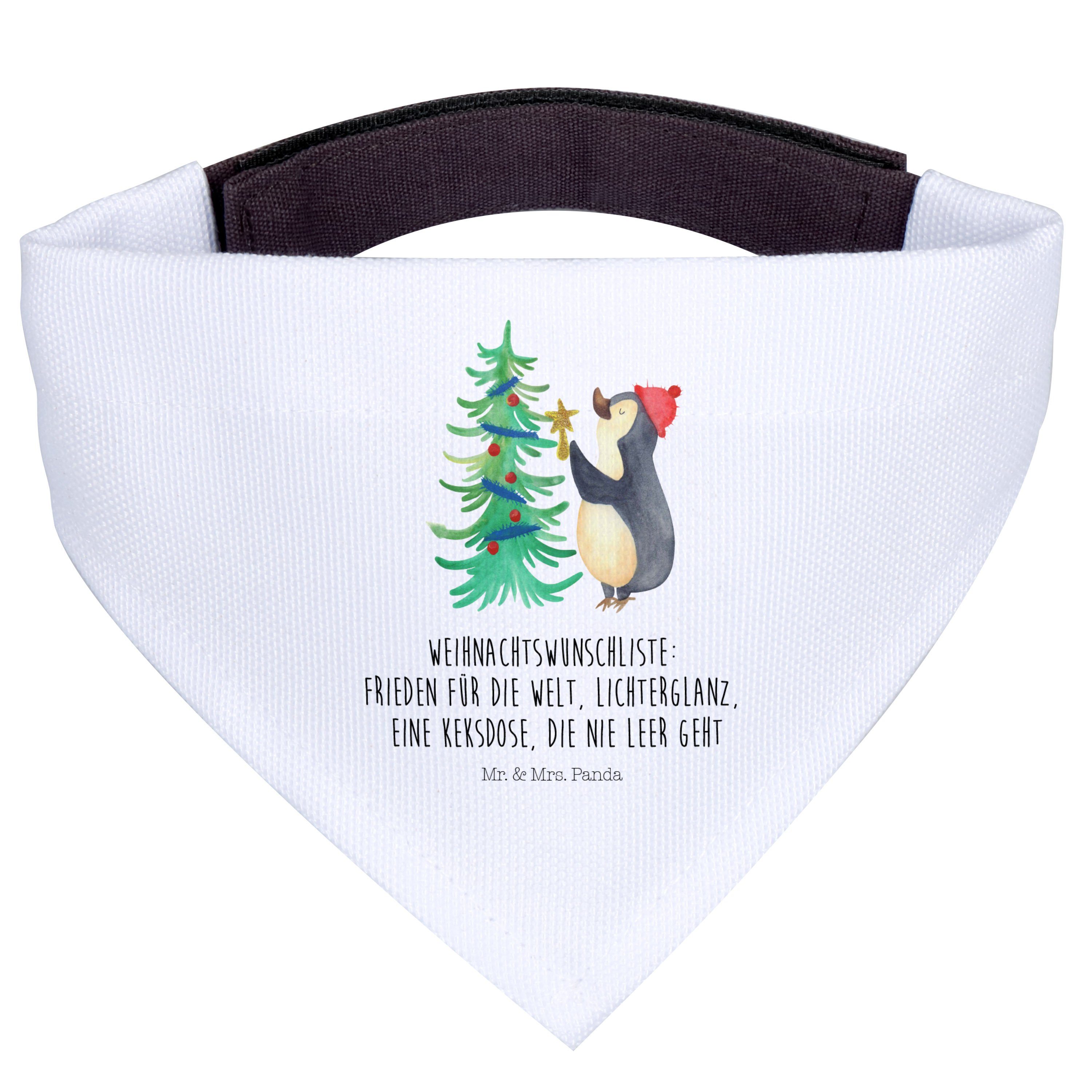Mr. & Mrs. Panda Hundefliege Pinguin Weihnachtsbaum, Hund Halstuch, Weiß, Halstuch Für Hunde, Tuch, Polyester, Schal für Hunde Dreieckstuch Hund Dreieckstuch für Hunde