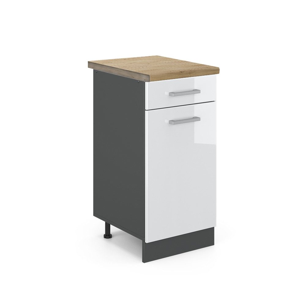 Vicco Unterschrank R-Line, Weiß Hochglanz/Anthrazit, 40 günstig online kaufen