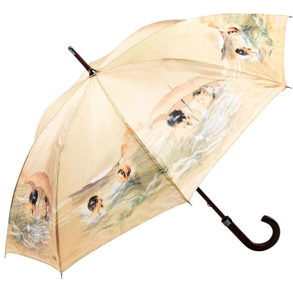 Stockregenschirm Regenschirm Motiv HOMMES ET FEMMES Holzstock